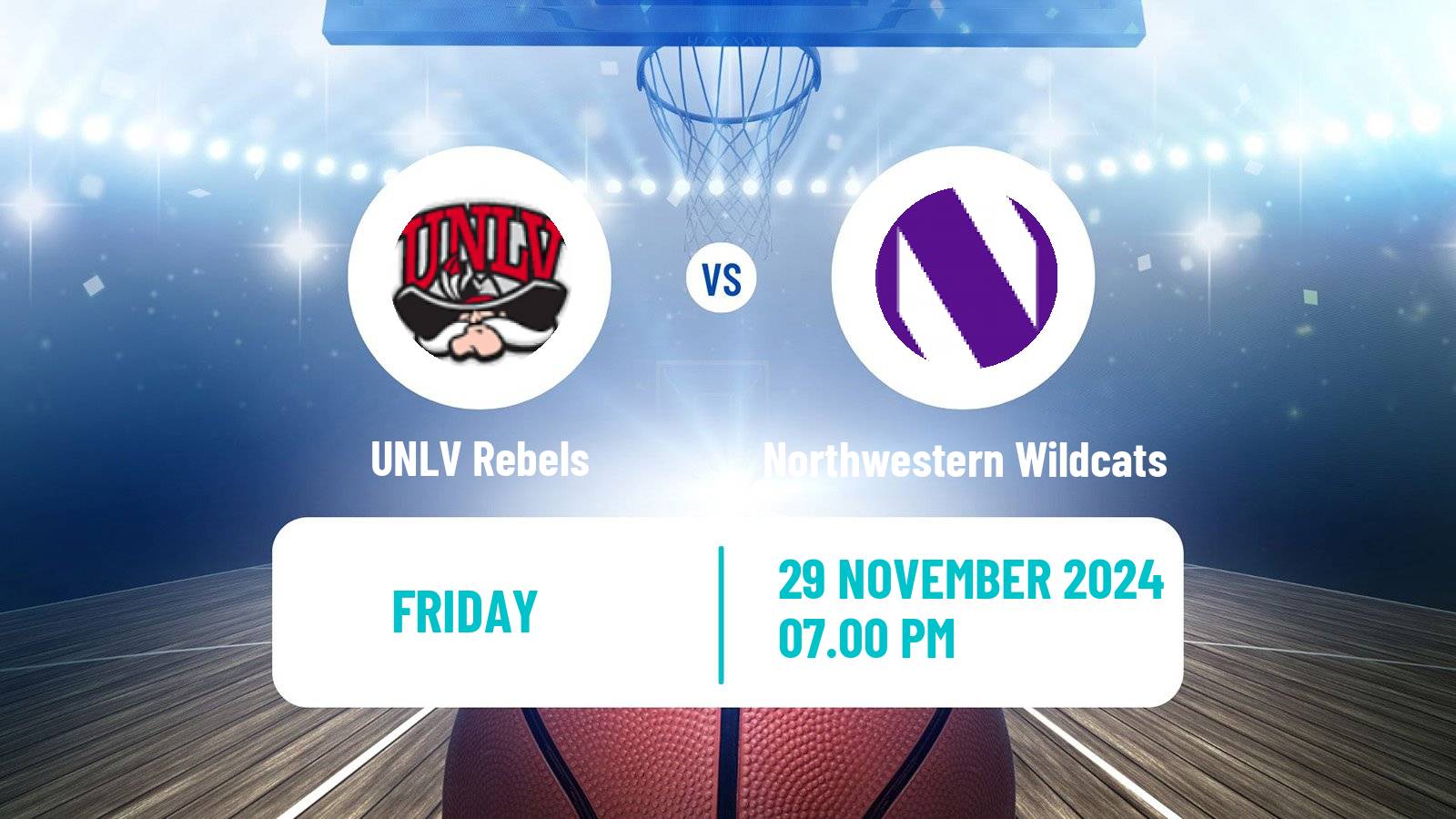 Basketball NCAA College Basketball UNLV Rebels - Northwestern Wildcats