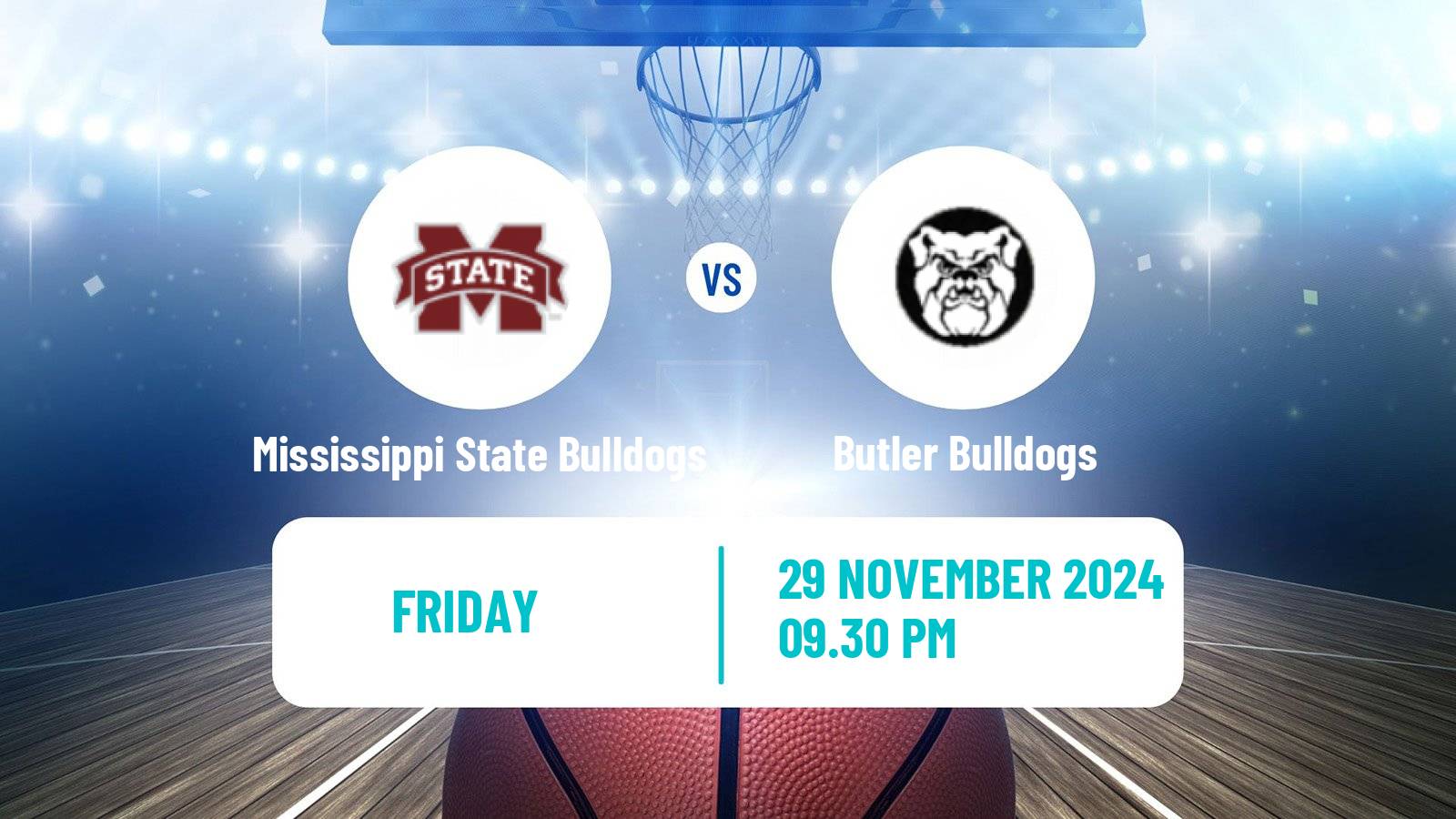 Basketball NCAA College Basketball Mississippi State Bulldogs - Butler Bulldogs