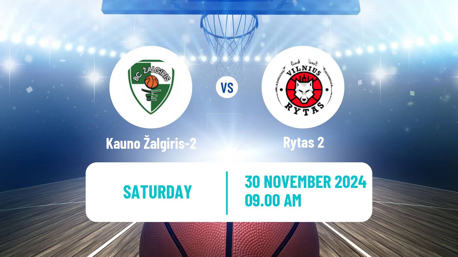 Basketball Lietuvos NKL Kauno Žalgiris-2 - Rytas 2