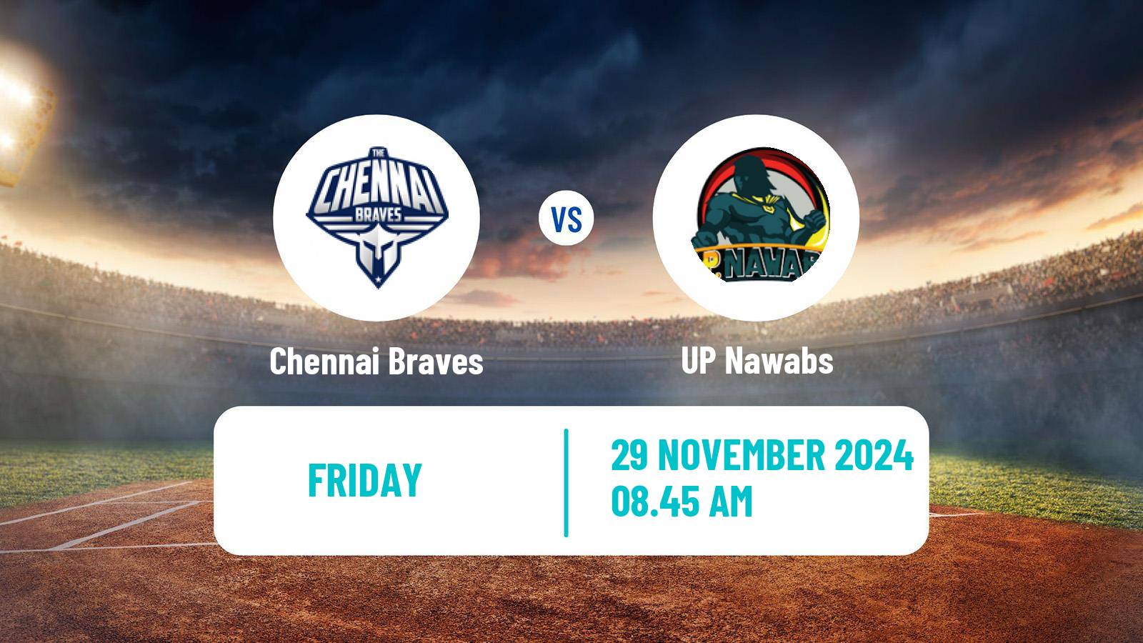 Cricket UAE T10 League Chennai Braves - UP Nawabs