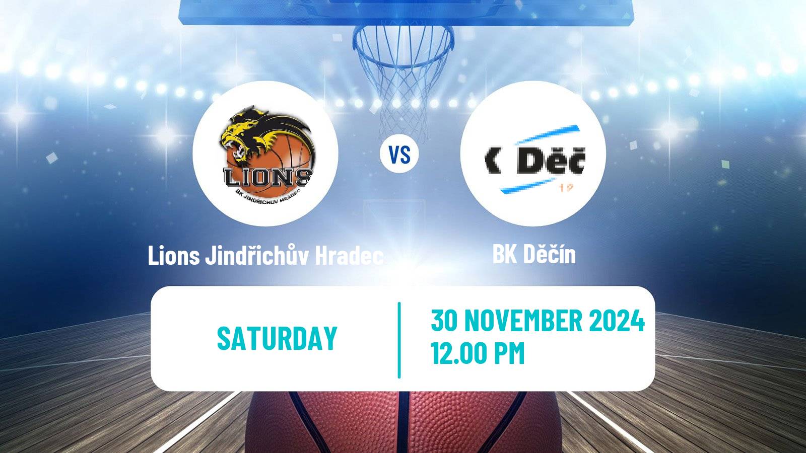 Basketball Czech NBL Lions Jindřichův Hradec - Děčín