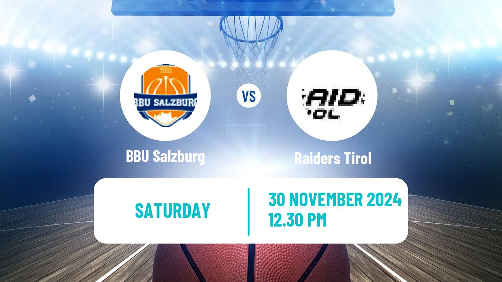 Basketball Austrian Zweite Liga Basketball BBU Salzburg - Raiders Tirol