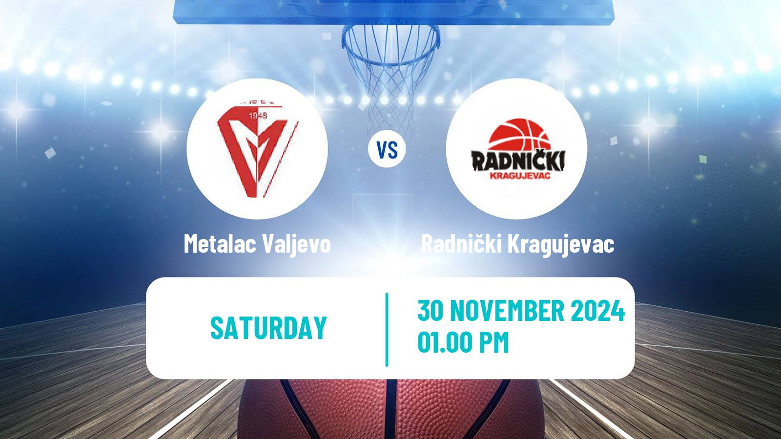 Basketball Serbian First League Basketball Metalac Valjevo - Radnički Kragujevac