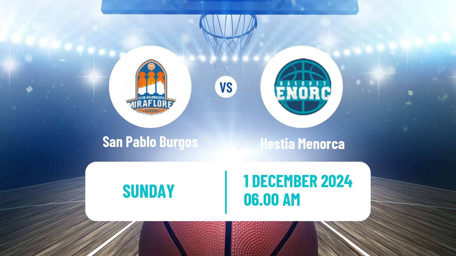 Basketball Spanish LEB Oro San Pablo Burgos - Hestia Menorca