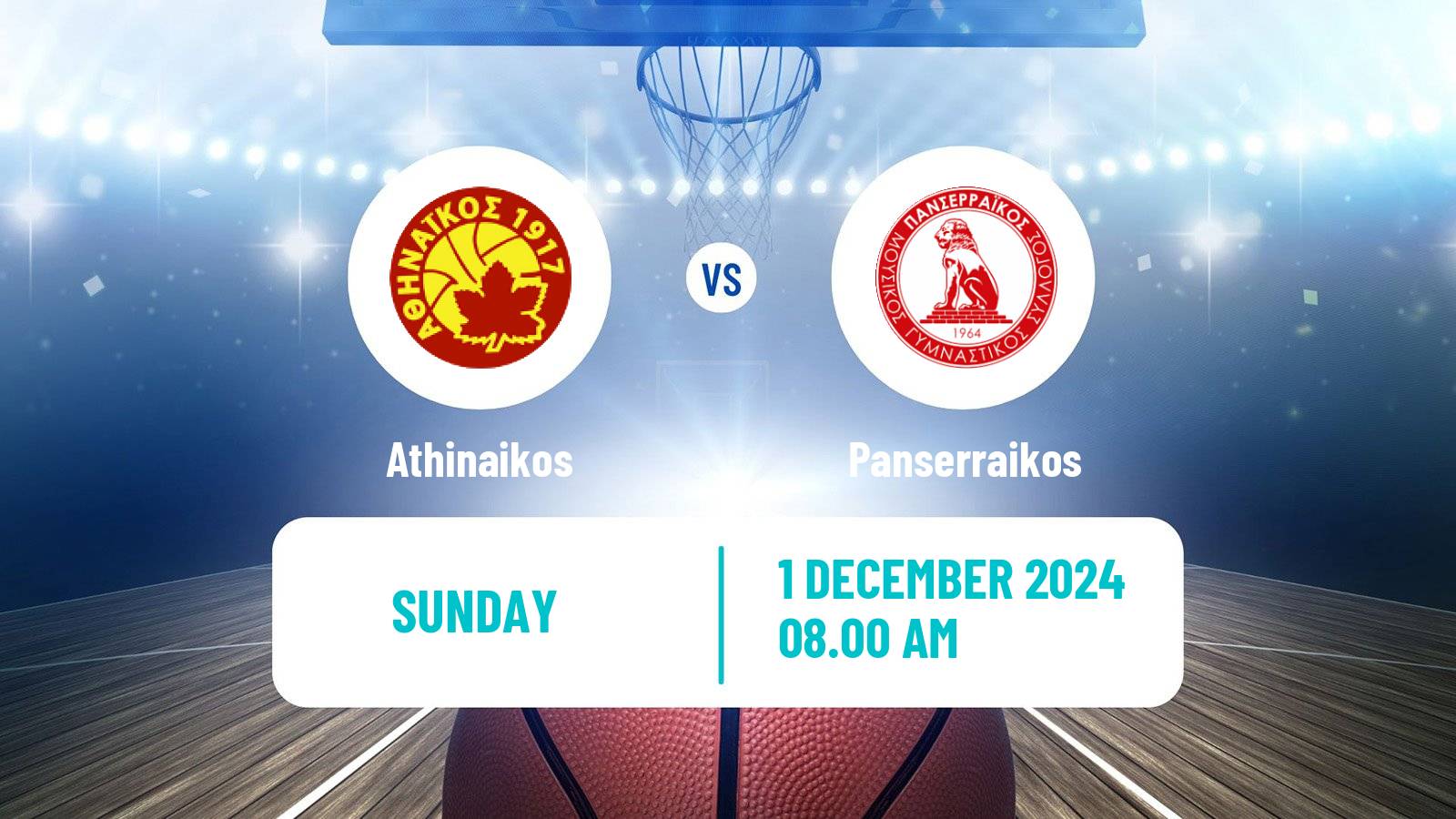 Basketball Greek Basket League A1 Women Athinaikos - Panserraikos