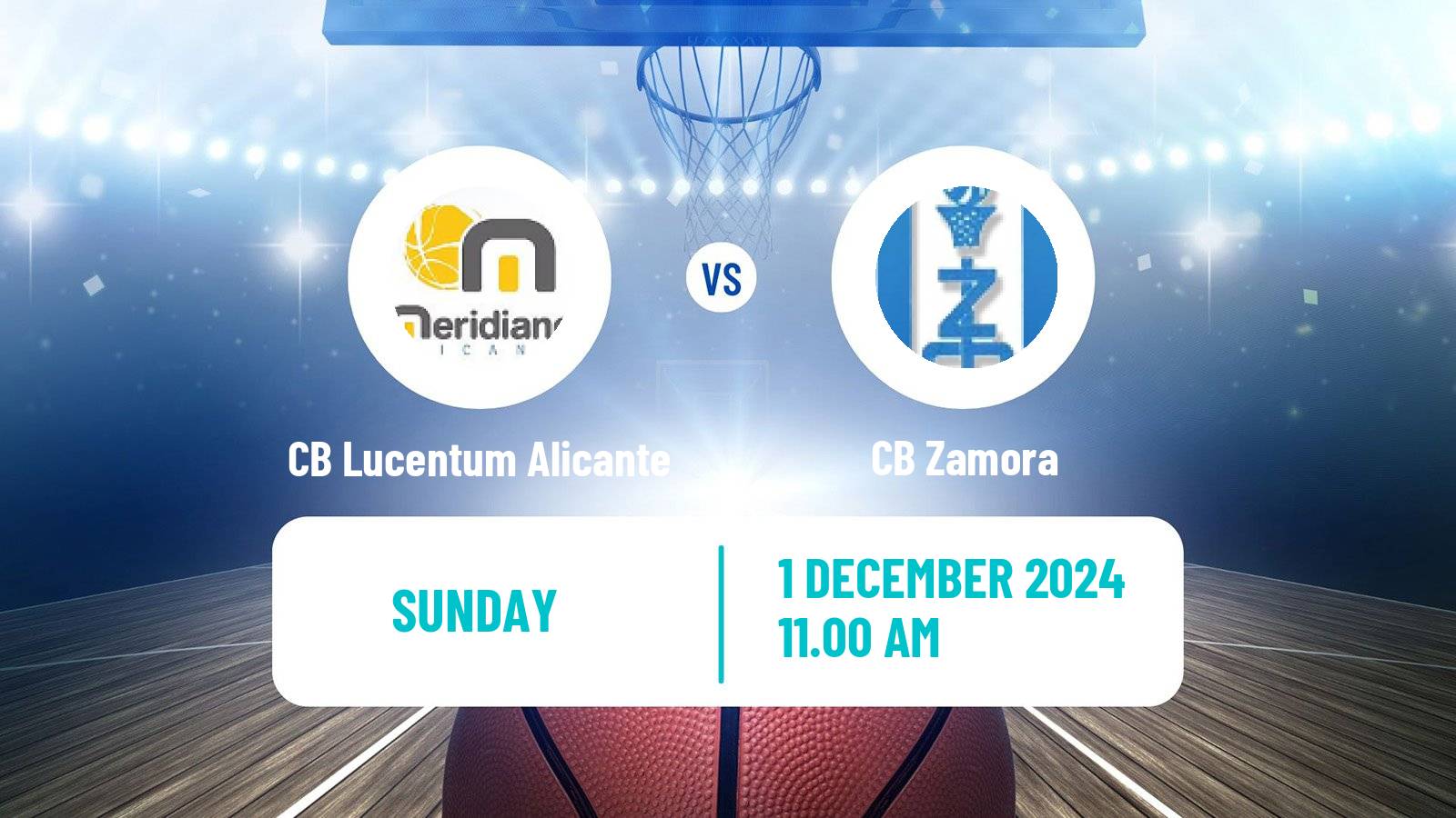 Basketball Spanish LEB Oro CB Lucentum Alicante - Zamora