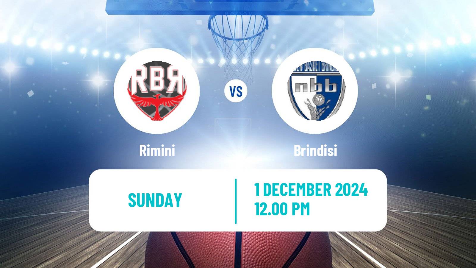 Basketball Italian Serie A2 Basketball Rimini - Brindisi