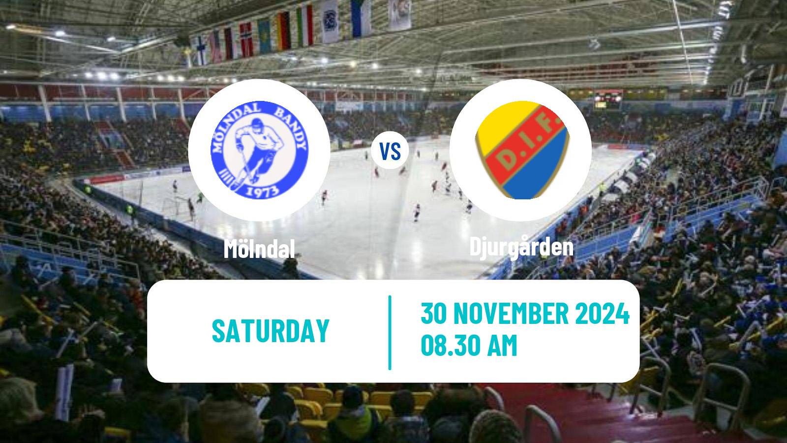 Bandy Swedish Allsvenskan Bandy Mölndal - Djurgården