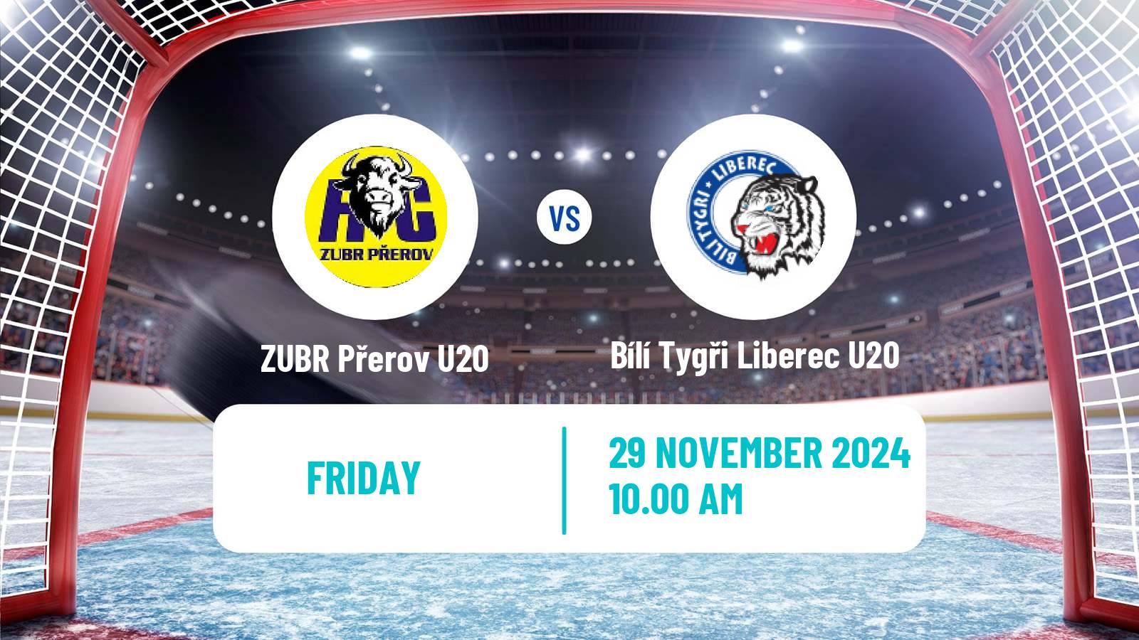 Hockey Czech ELJ ZUBR Přerov U20 - Bílí Tygři Liberec U20