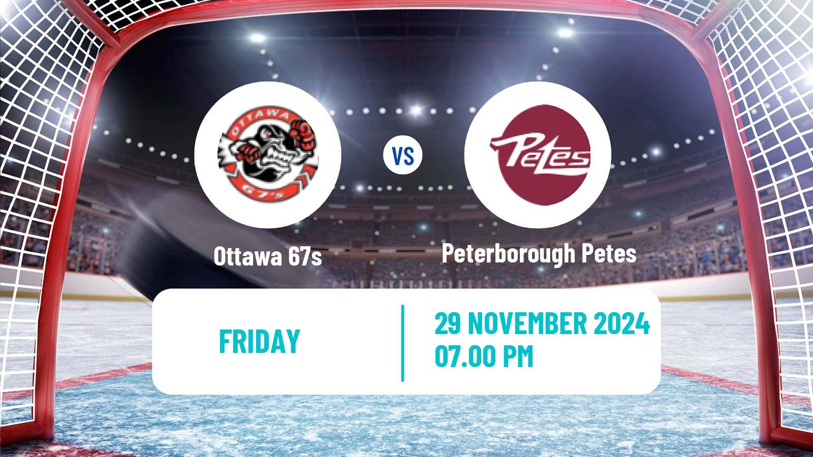 Hockey OHL Ottawa 67s - Peterborough Petes