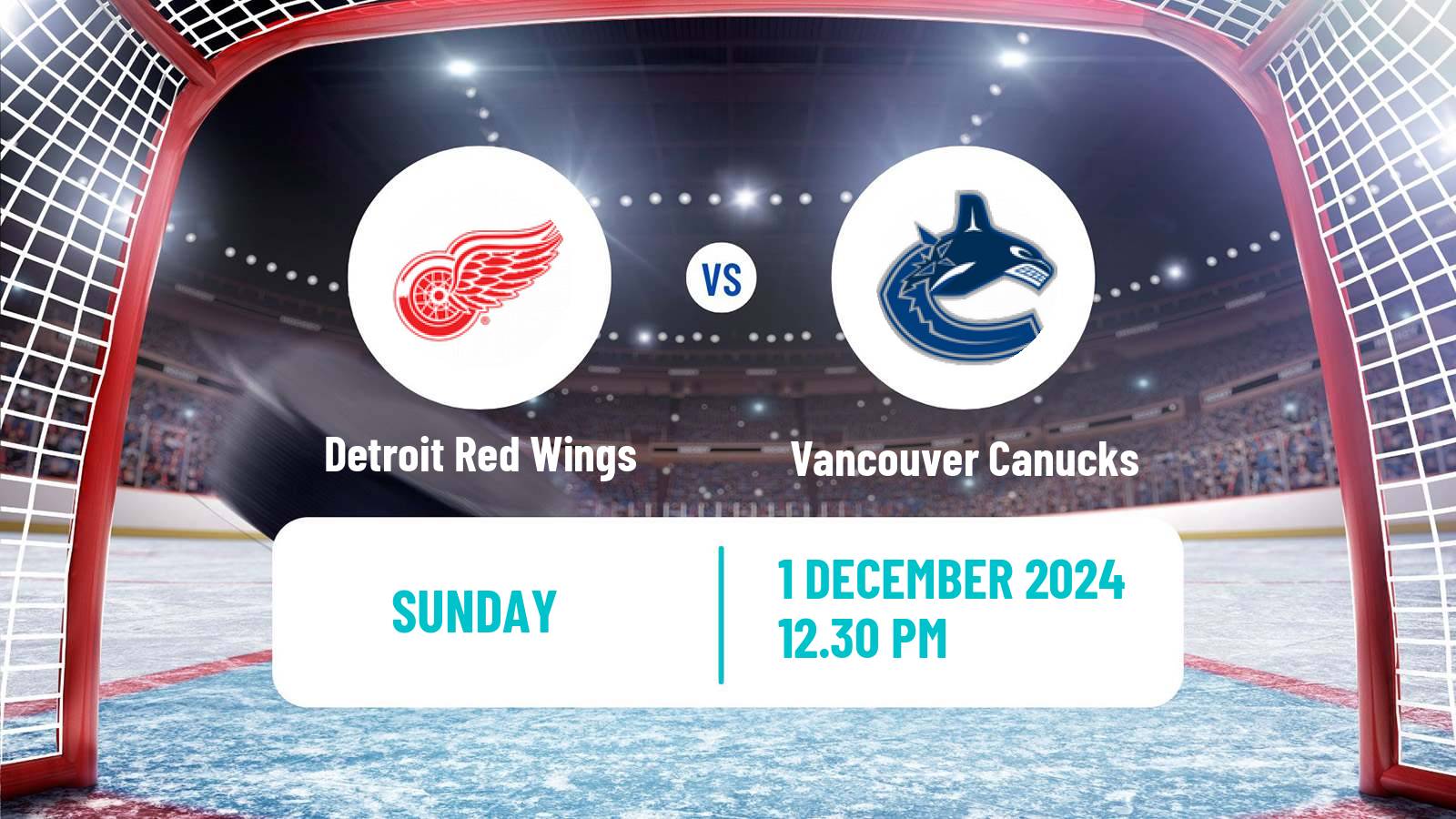 Hockey NHL Detroit Red Wings - Vancouver Canucks