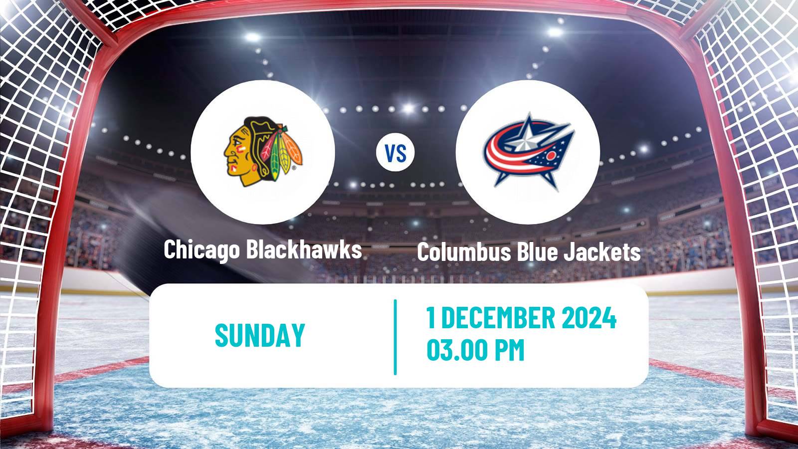 Hockey NHL Chicago Blackhawks - Columbus Blue Jackets