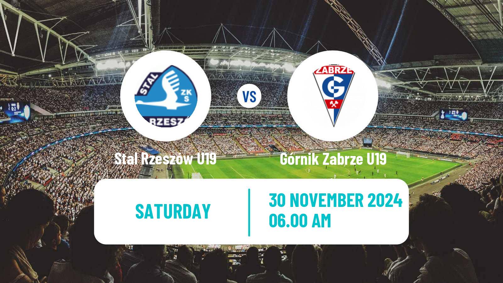 Soccer Polish Central Youth League Stal Rzeszów U19 - Górnik Zabrze U19