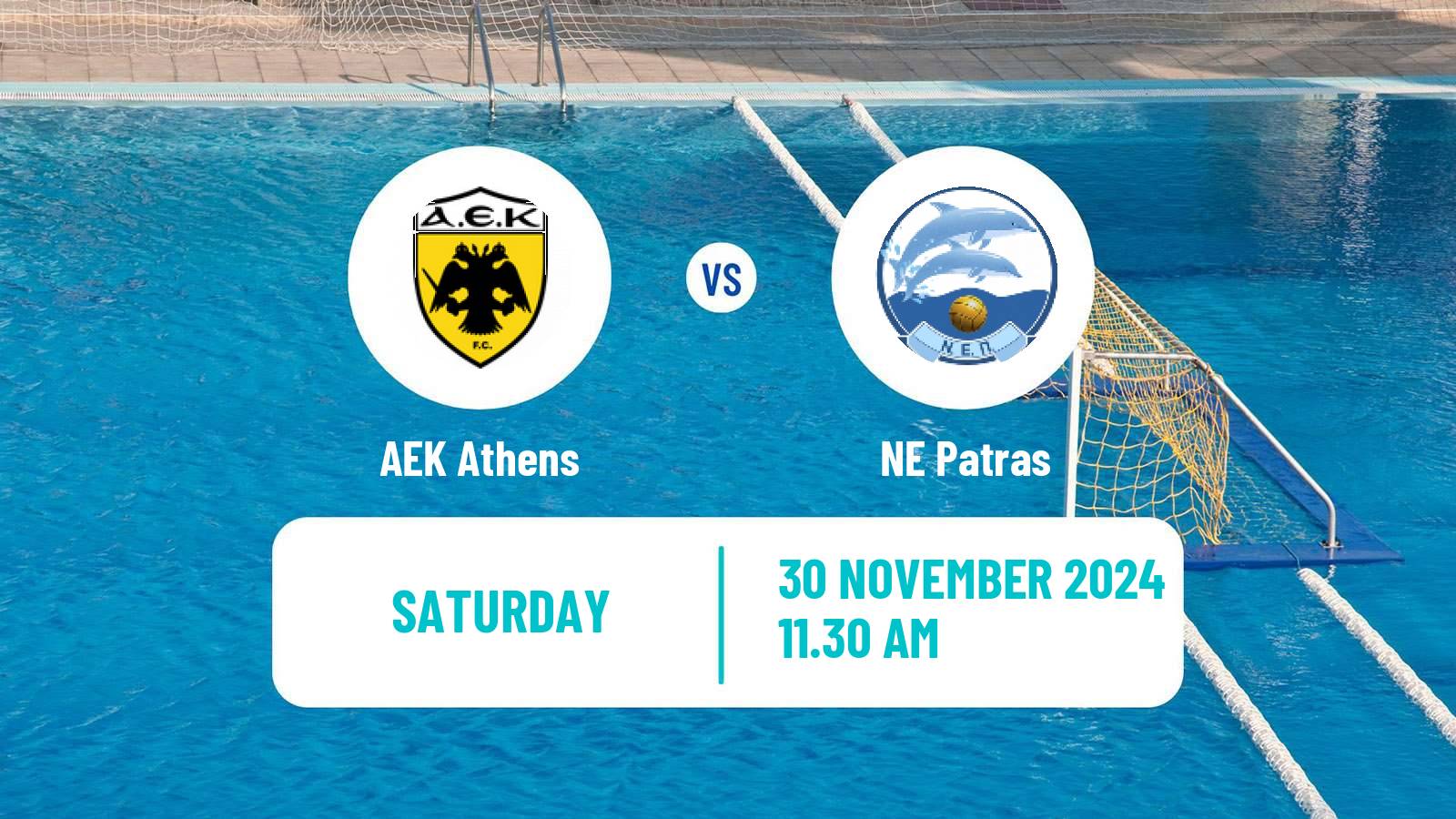 Water polo Greek A1 Water Polo AEK Athens - Patras