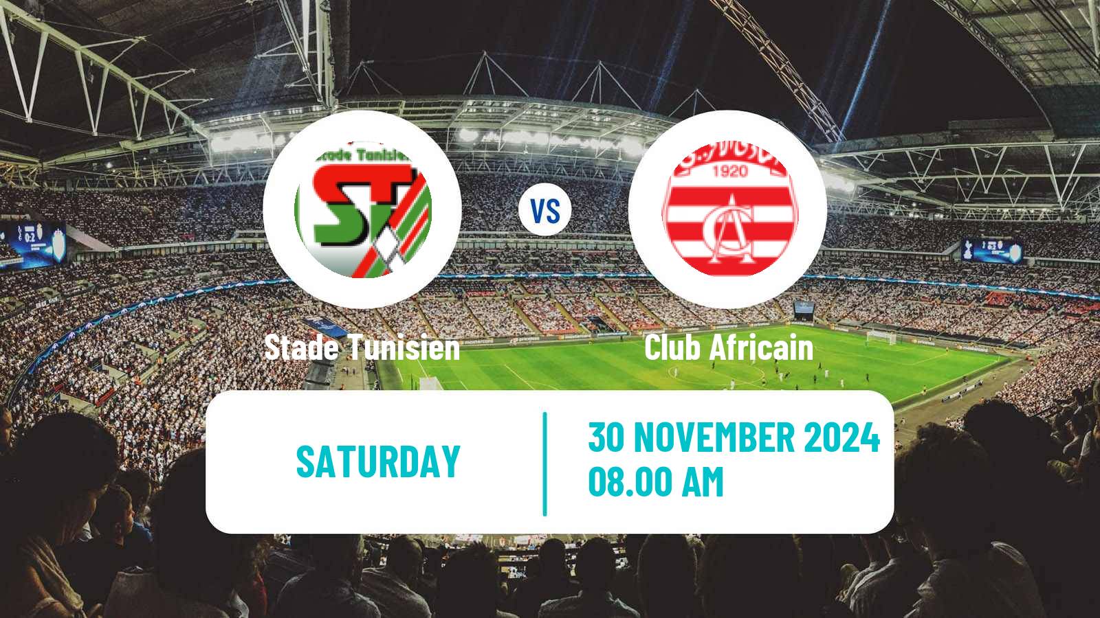 Soccer Tunisian Ligue Professionnelle 1 Stade Tunisien - Club Africain