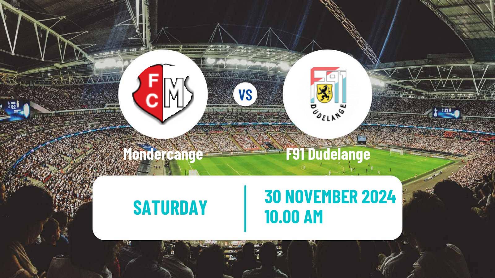 Soccer Luxembourg National Division Mondercange - F91 Dudelange