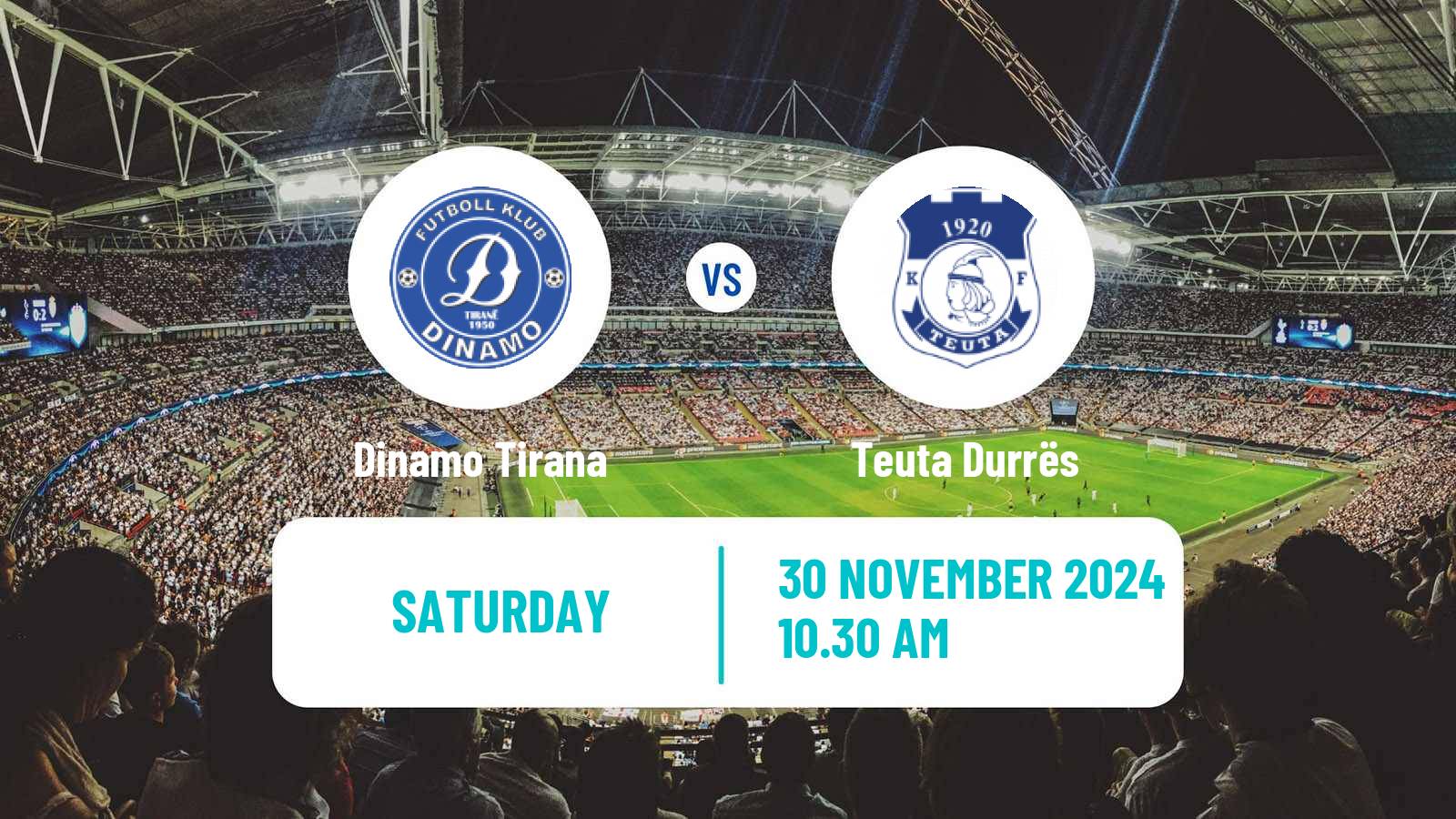 Soccer Albanian Super League Dinamo Tirana - Teuta Durrës