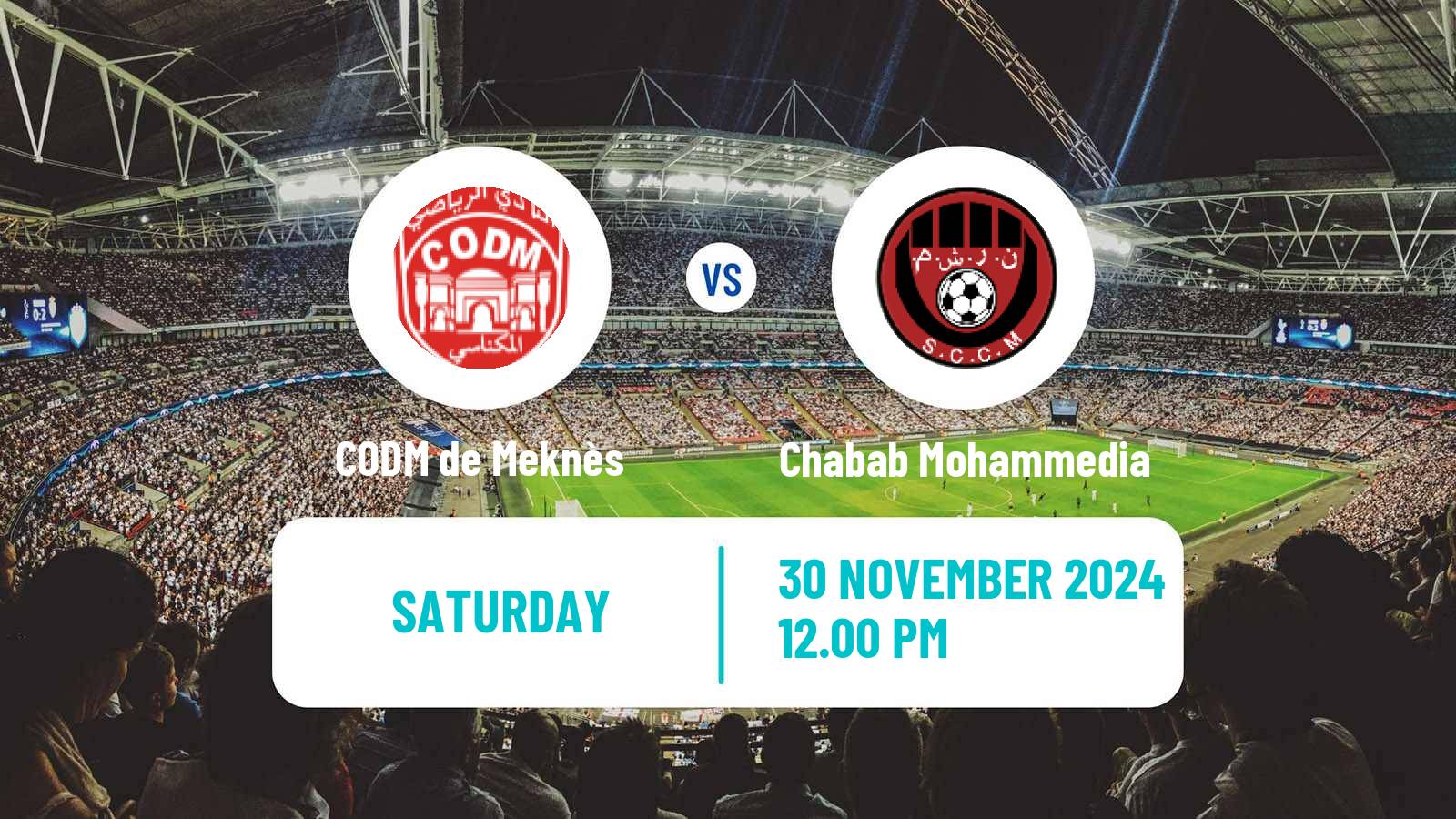 Soccer Moroccan Botola CODM de Meknès - Chabab Mohammedia