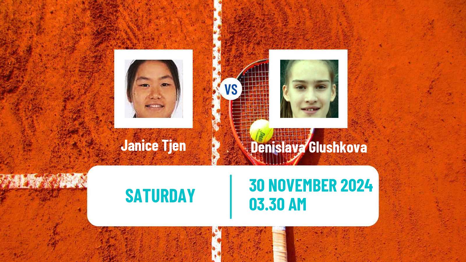 Tennis ITF W15 Antalya 18 Women Janice Tjen - Denislava Glushkova