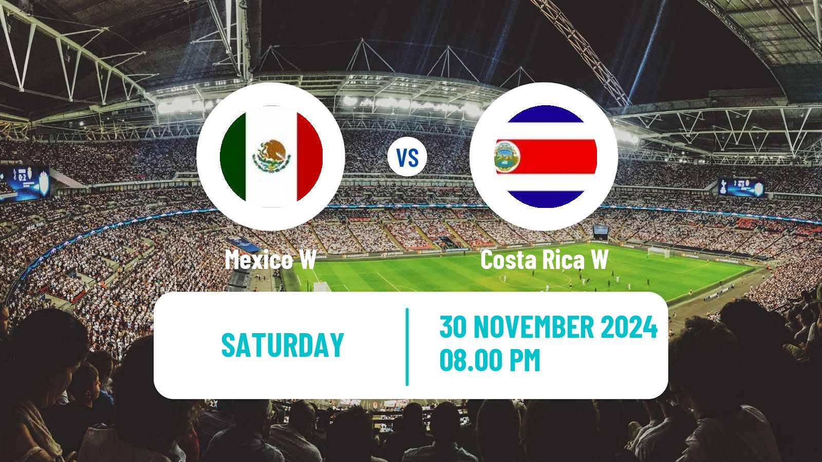 Soccer Friendly International Women Mexico W - Costa Rica W