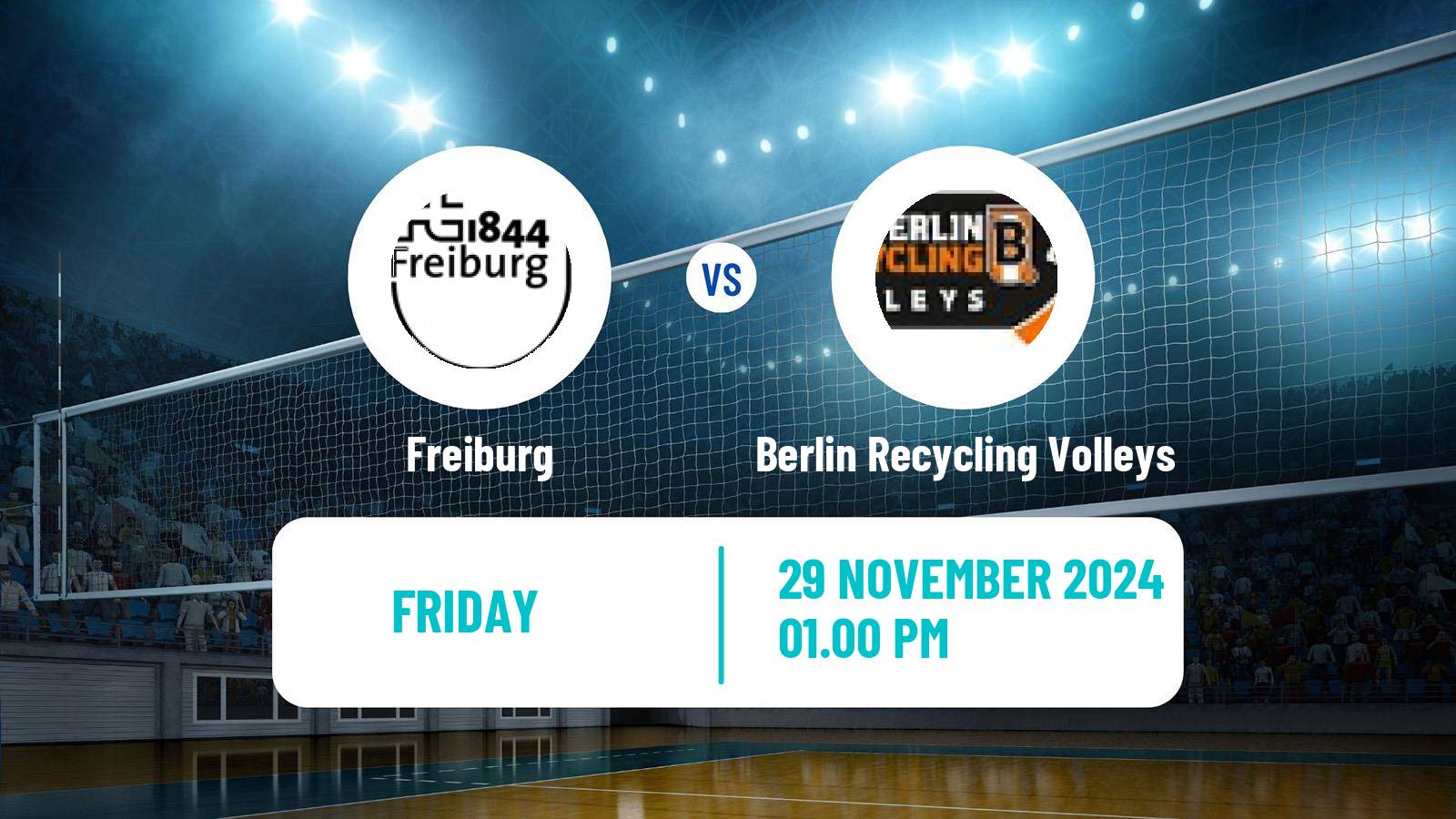 Volleyball German Bundesliga Volleyball Freiburg - Berlin Recycling Volleys