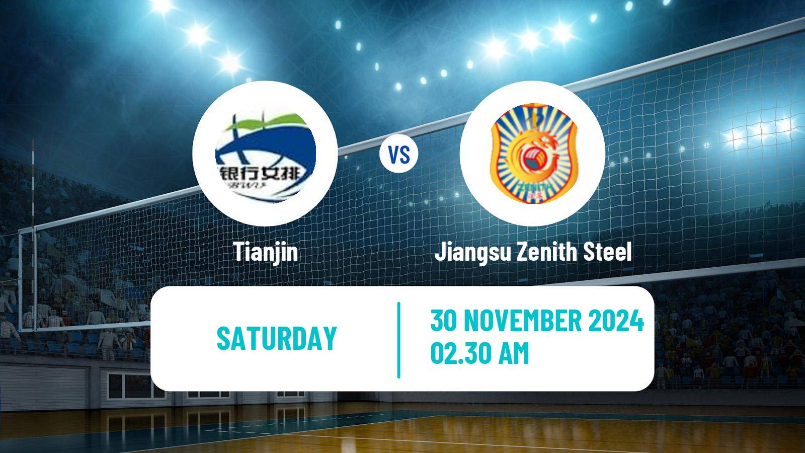 Volleyball Chinese CVL Women Tianjin - Jiangsu Zenith Steel