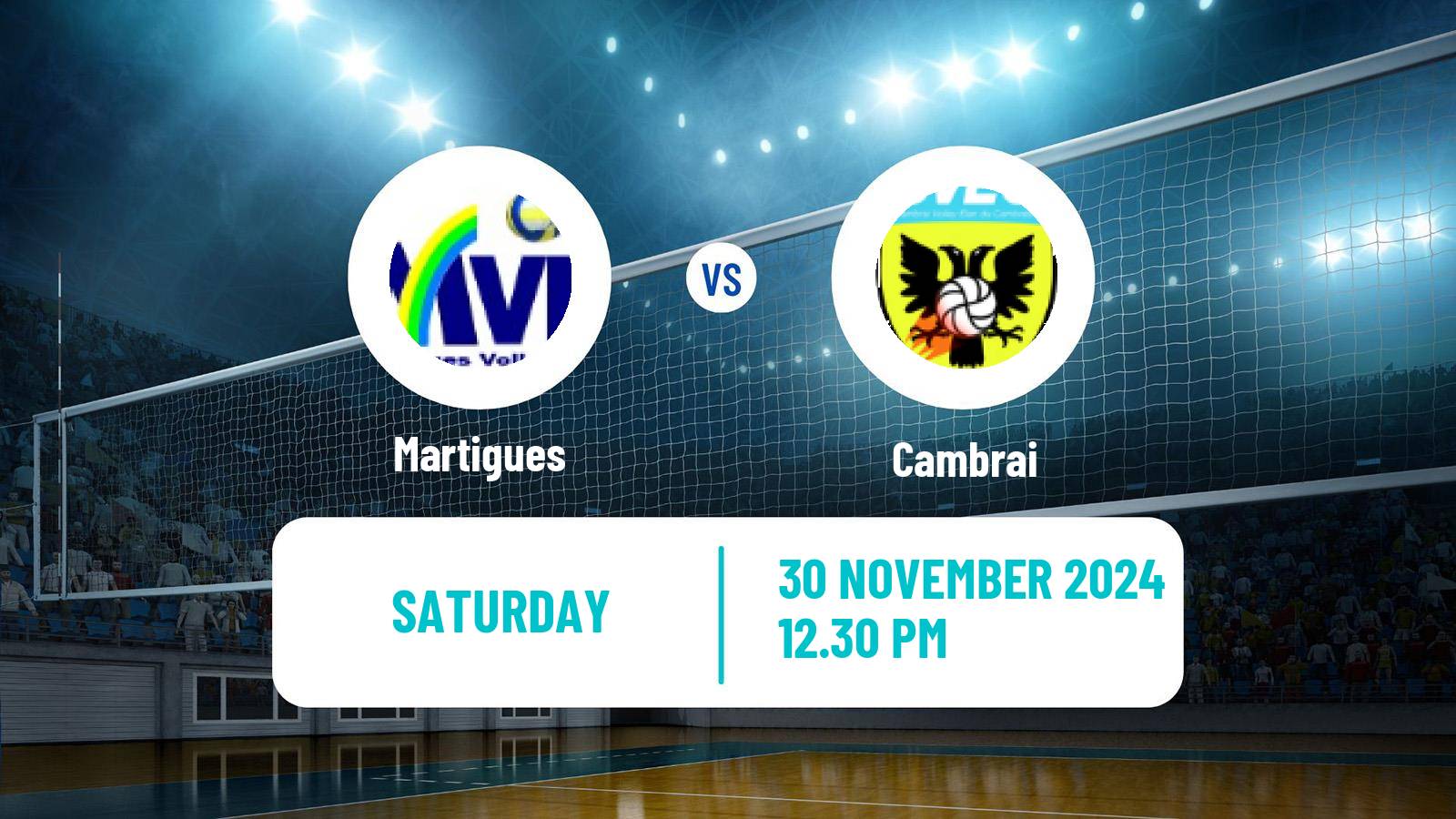 Volleyball French Ligue B Volleyball Martigues - Cambrai