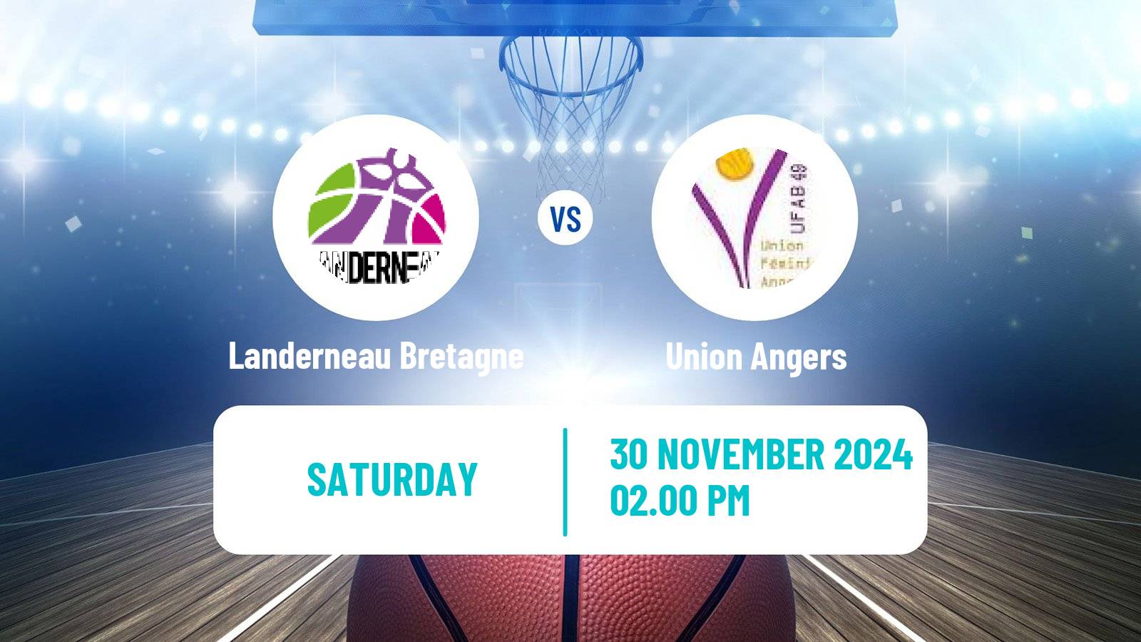 Basketball French LFB Landerneau Bretagne - Union Angers