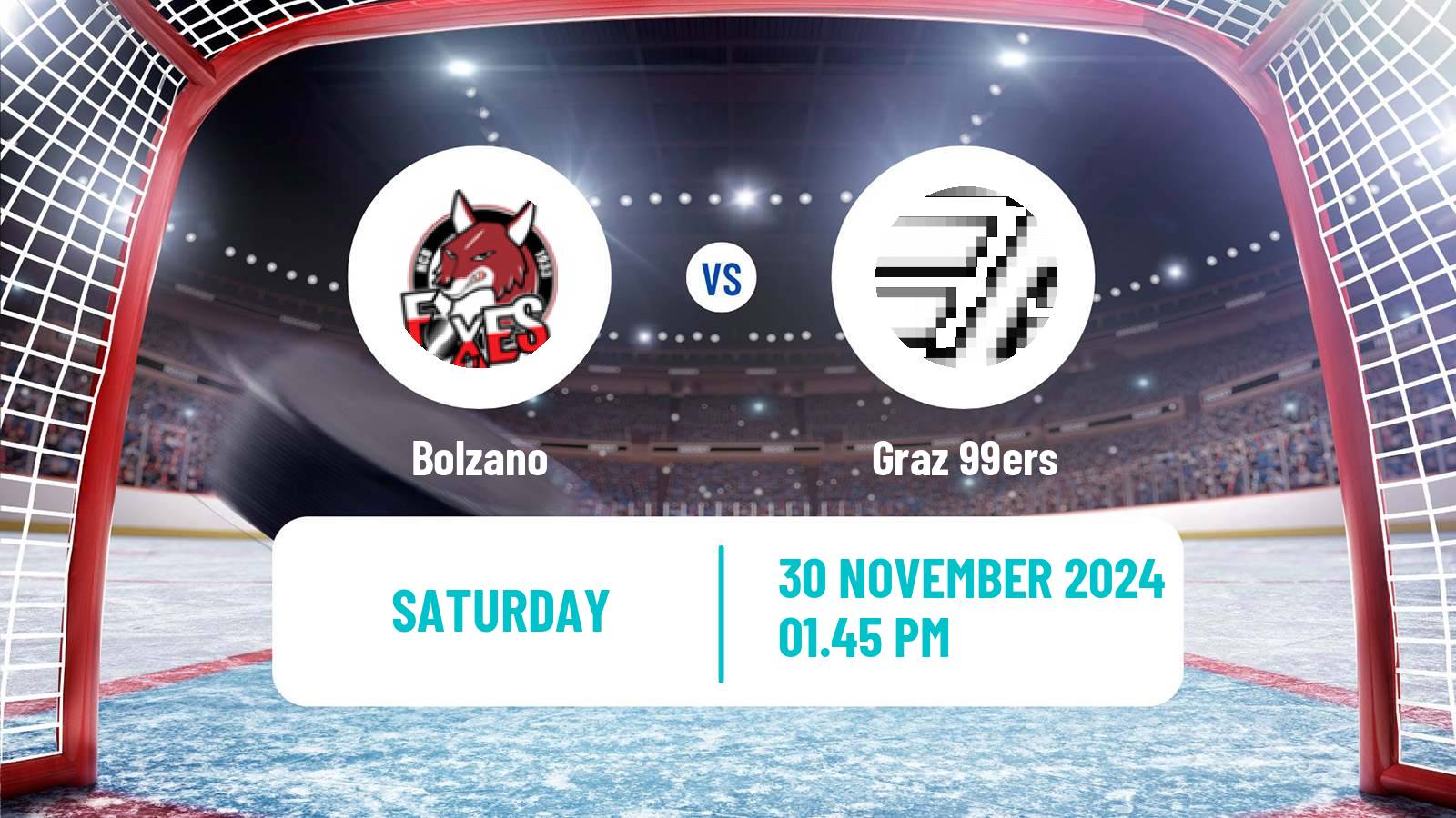 Hockey Austrian Ice Hockey League Bolzano - Graz 99ers