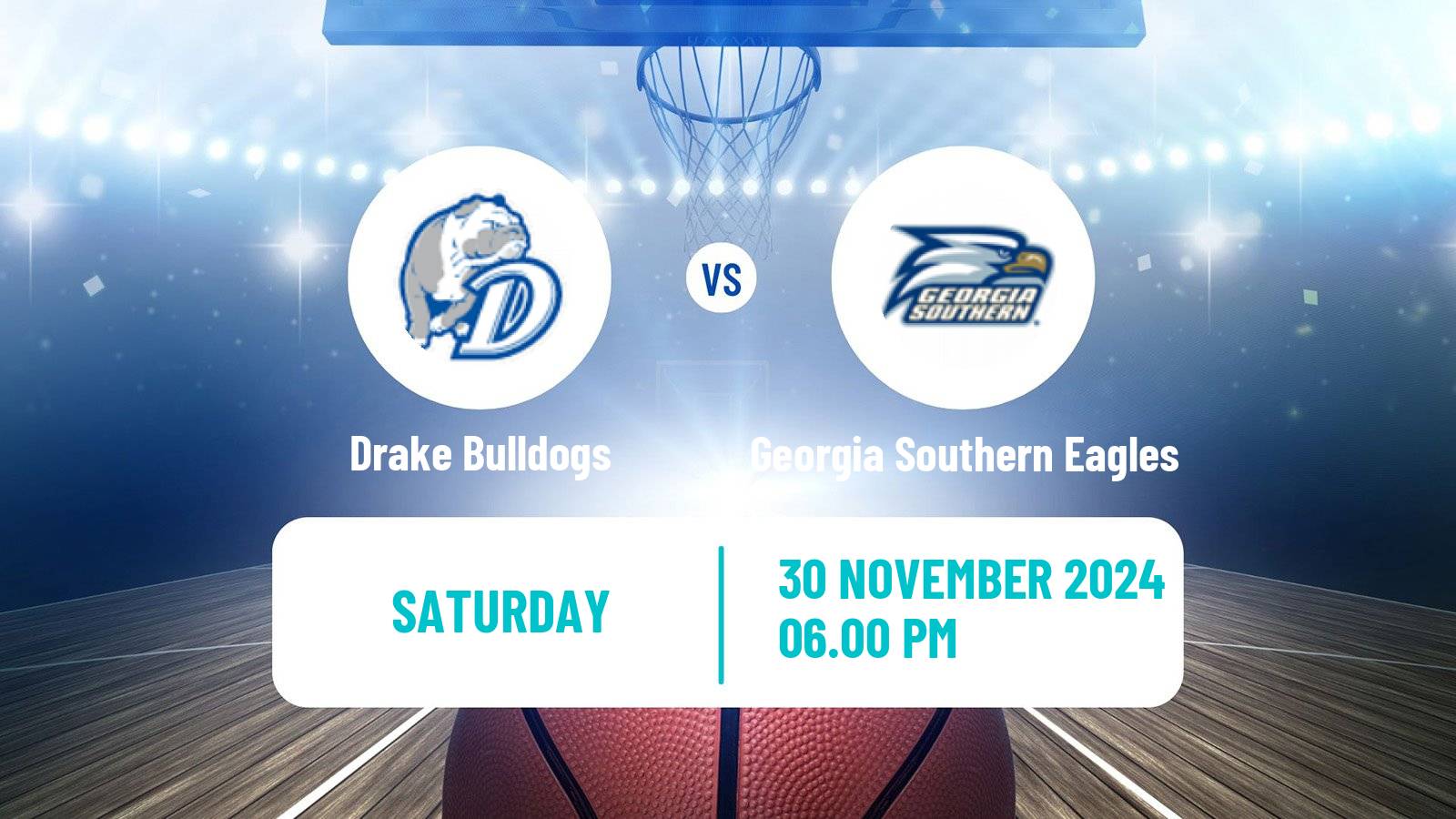 Basketball NCAA College Basketball Drake Bulldogs - Georgia Southern Eagles