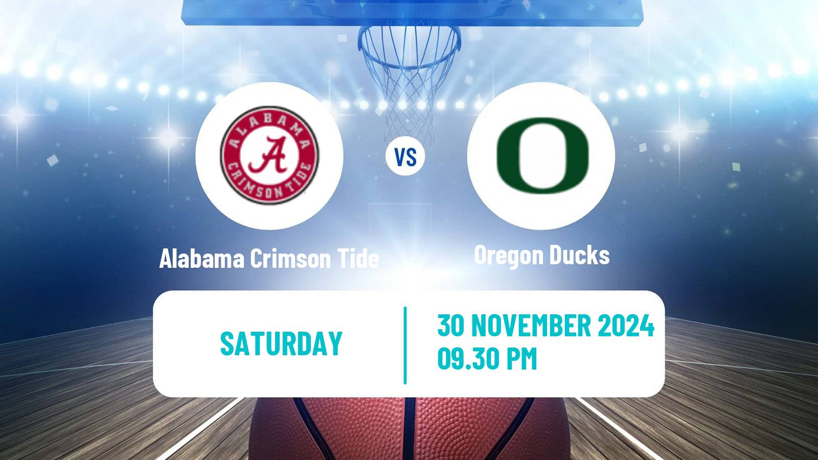 Basketball NCAA College Basketball Alabama Crimson Tide - Oregon Ducks