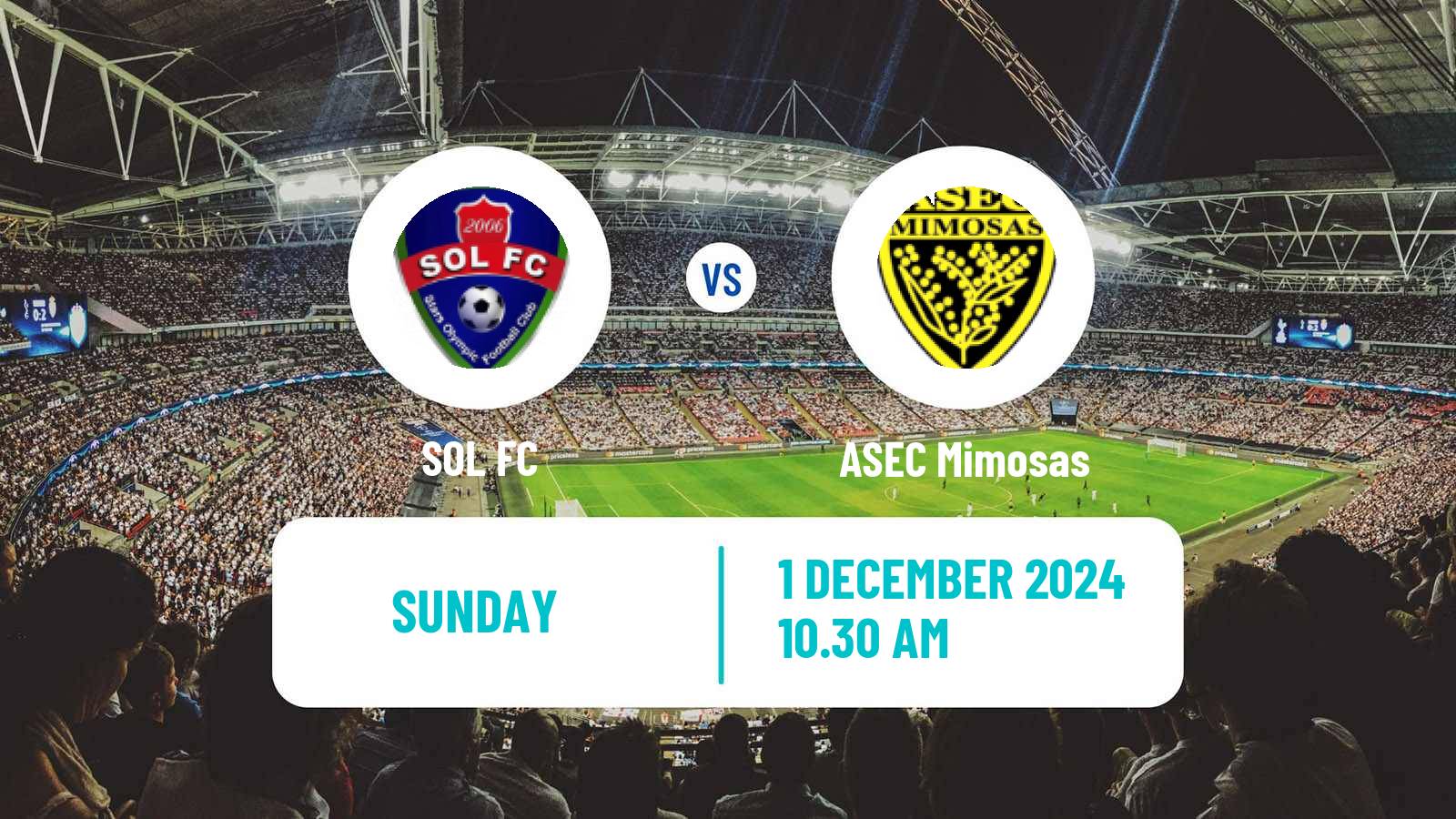 Soccer Cote d`Ivoire Ligue 1 SOL - ASEC Mimosas