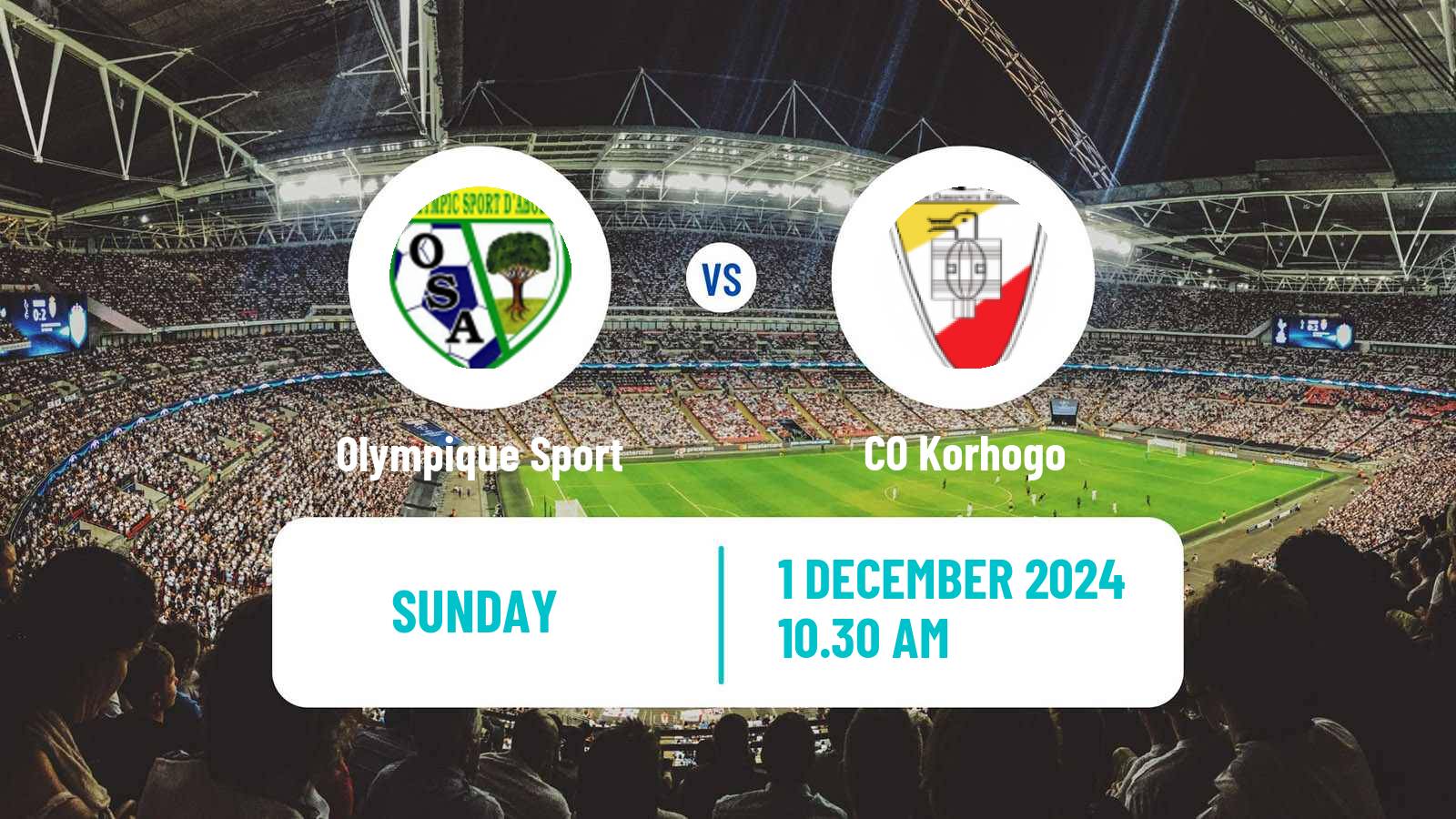 Soccer Cote d`Ivoire Ligue 1 Olympique Sport - Korhogo