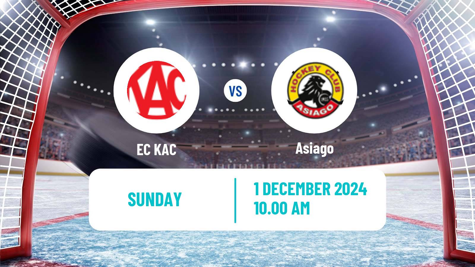 Hockey Austrian Ice Hockey League EC KAC - Asiago