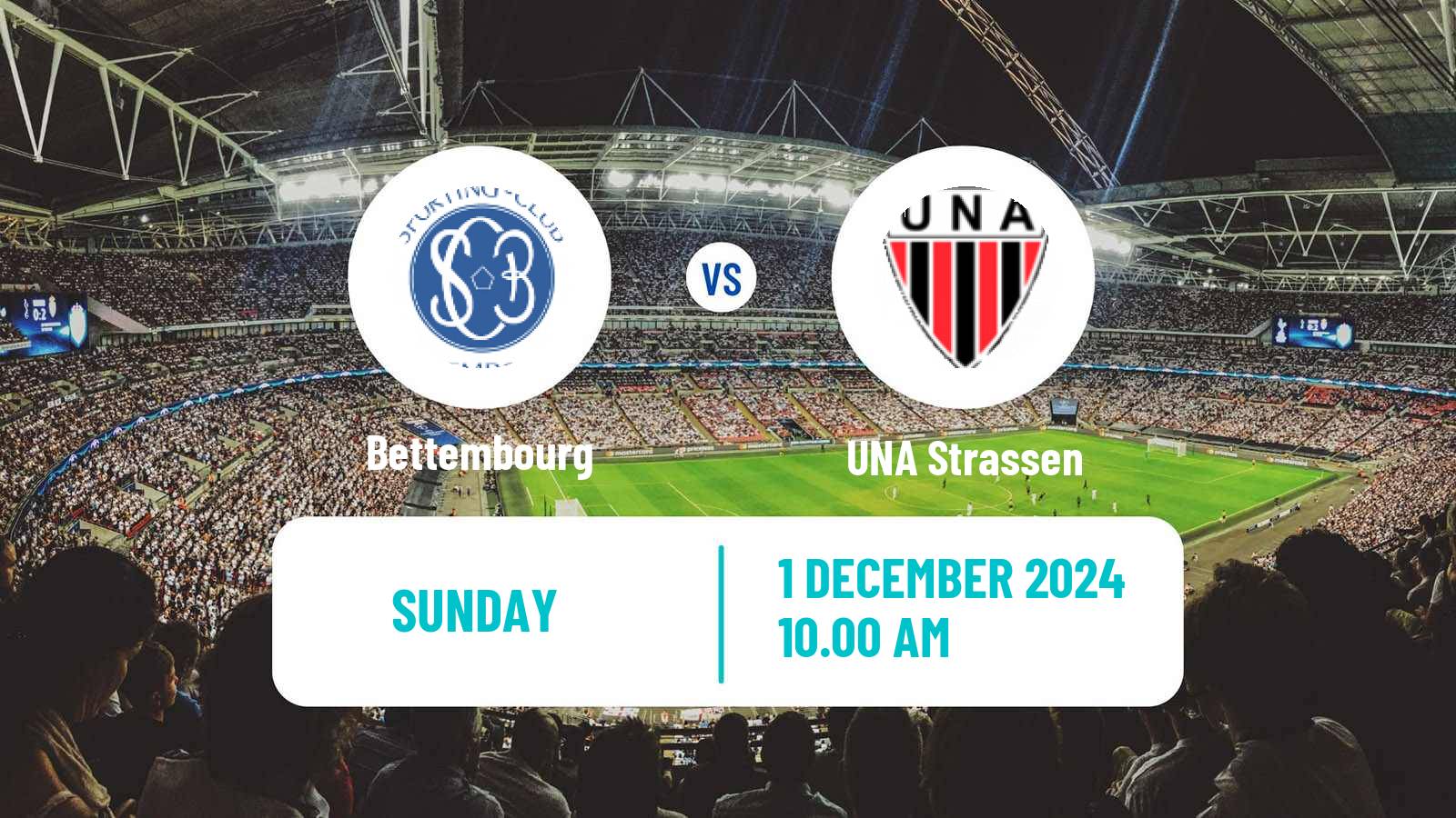 Soccer Luxembourg National Division Bettembourg - UNA Strassen