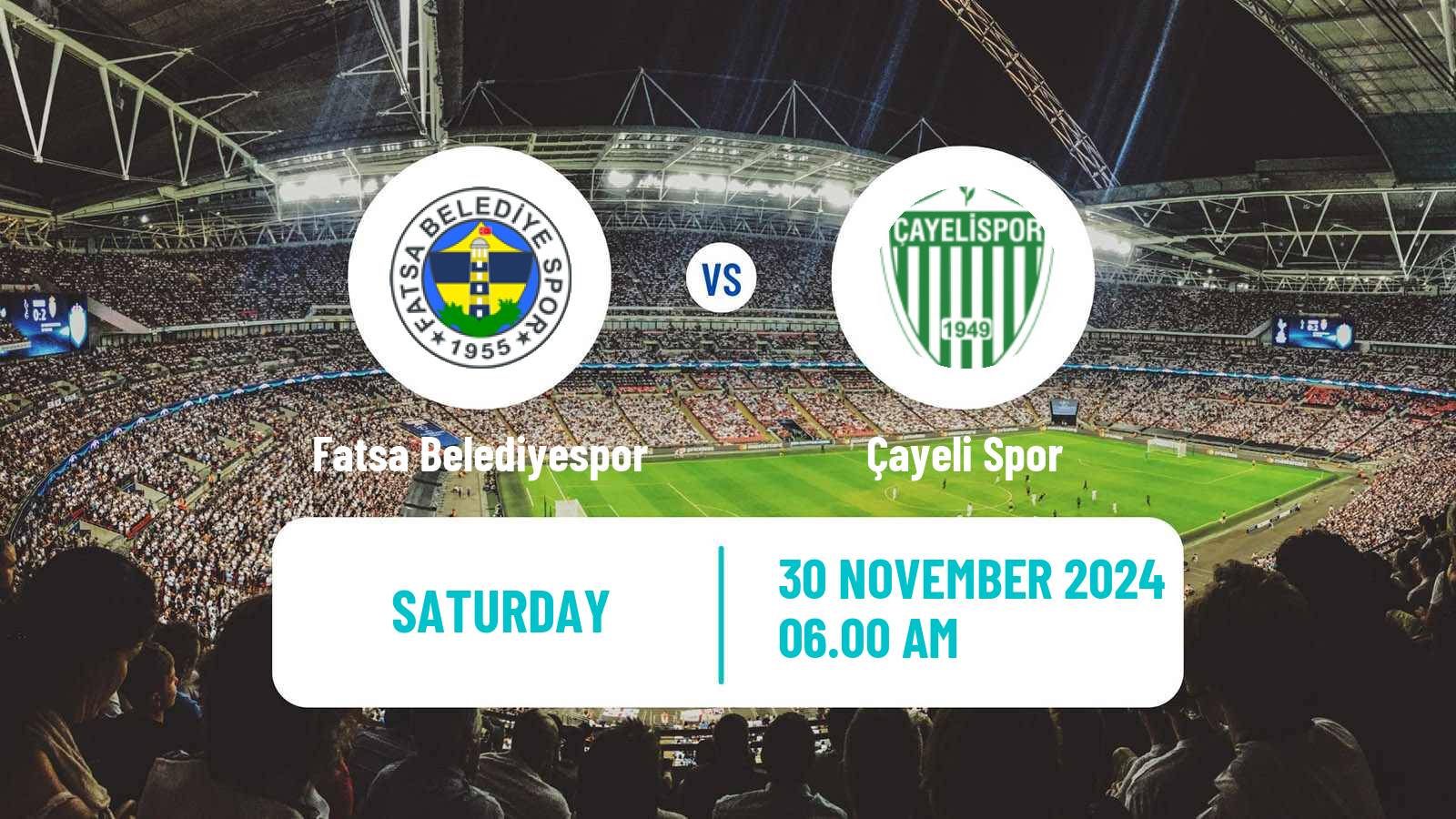 Soccer Turkish 3 Lig Group 2 Fatsa Belediyespor - Çayeli Spor