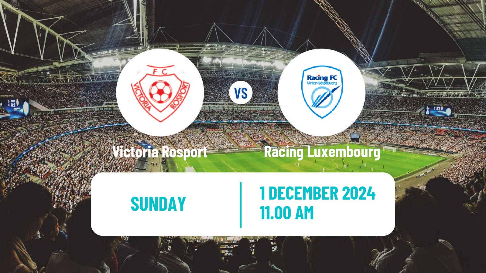 Soccer Luxembourg National Division Victoria Rosport - Racing Luxembourg