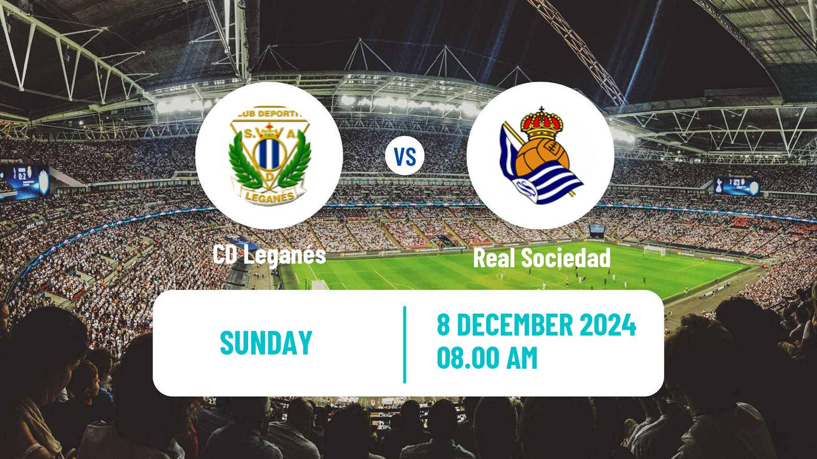 Soccer Spanish LaLiga Leganés - Real Sociedad