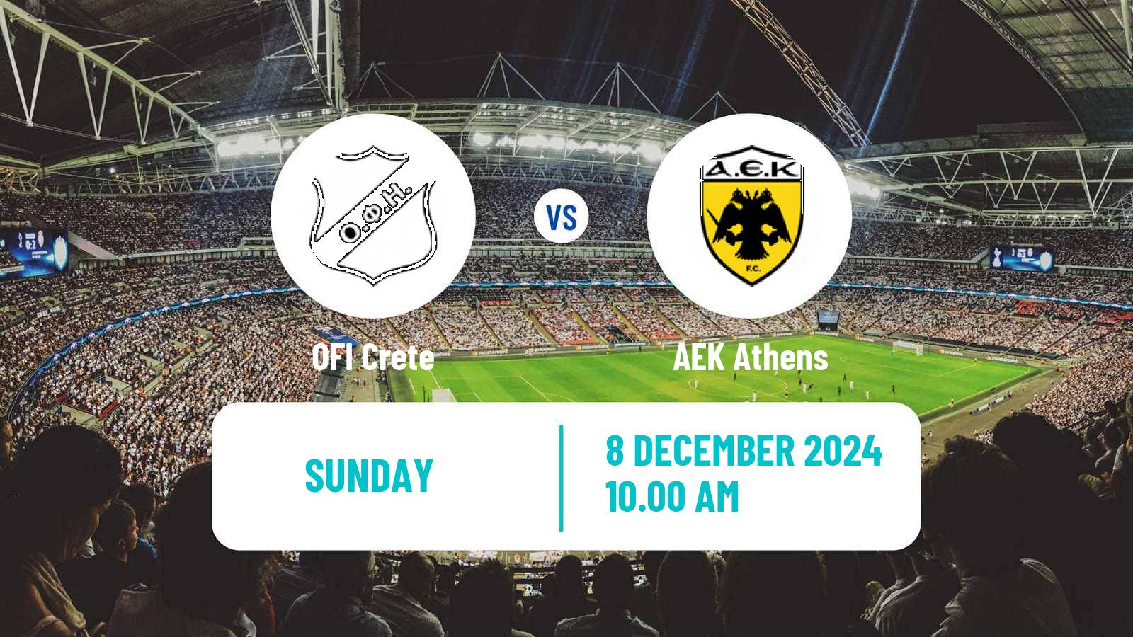 Soccer Greek Super League OFI - AEK Athens