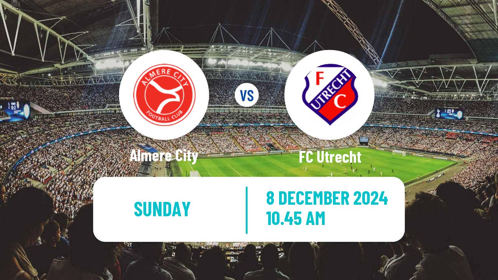 Soccer Dutch Eredivisie Almere City - Utrecht