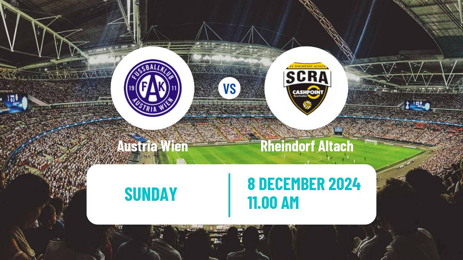 Soccer Austrian Bundesliga Austria Wien - Rheindorf Altach