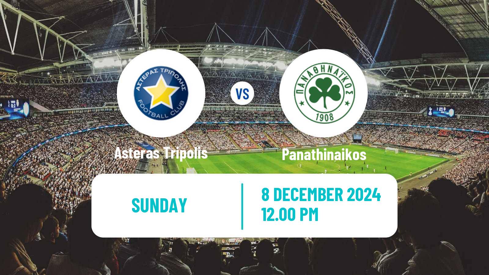 Soccer Greek Super League Asteras Tripolis - Panathinaikos