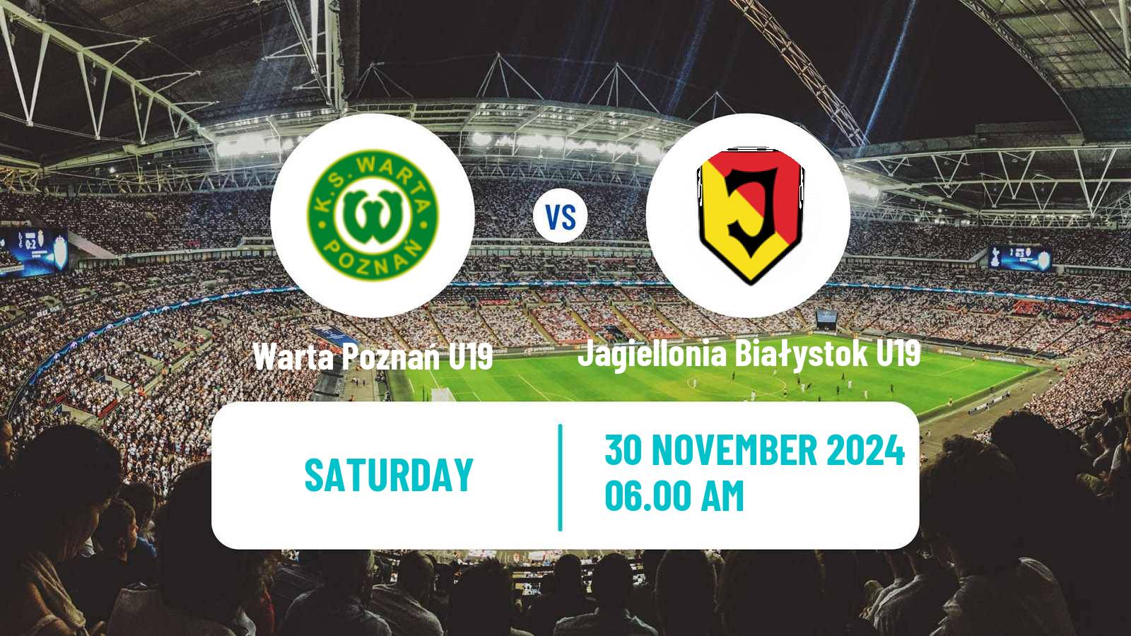 Soccer Polish Central Youth League Warta Poznań U19 - Jagiellonia Białystok U19