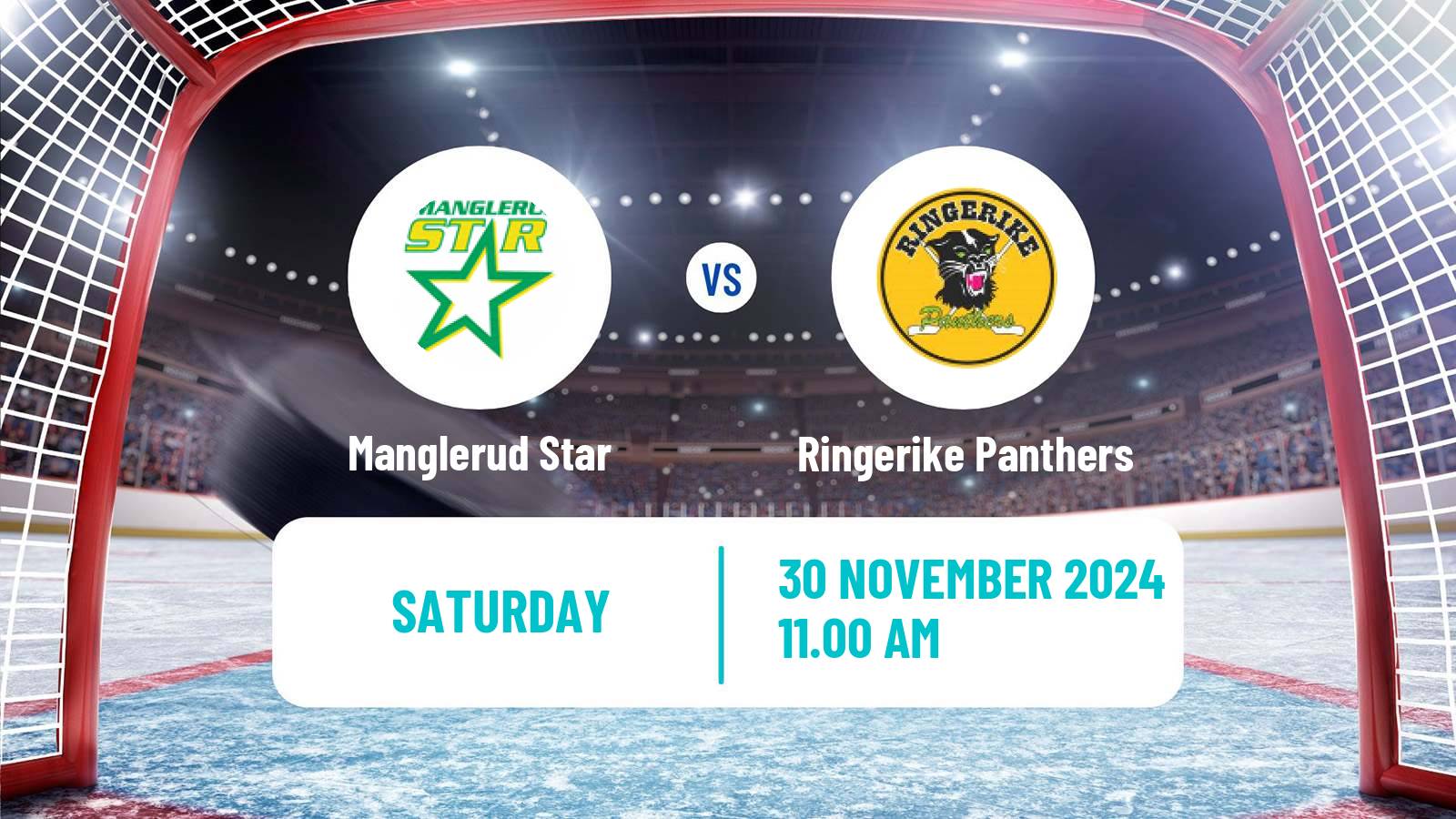 Hockey Norwegian Division 1 Hockey Manglerud Star - Ringerike Panthers