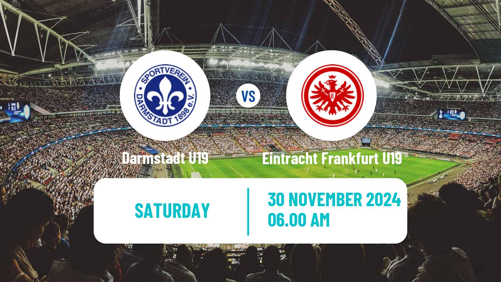 Soccer German DFB Youth League Darmstadt U19 - Eintracht Frankfurt U19