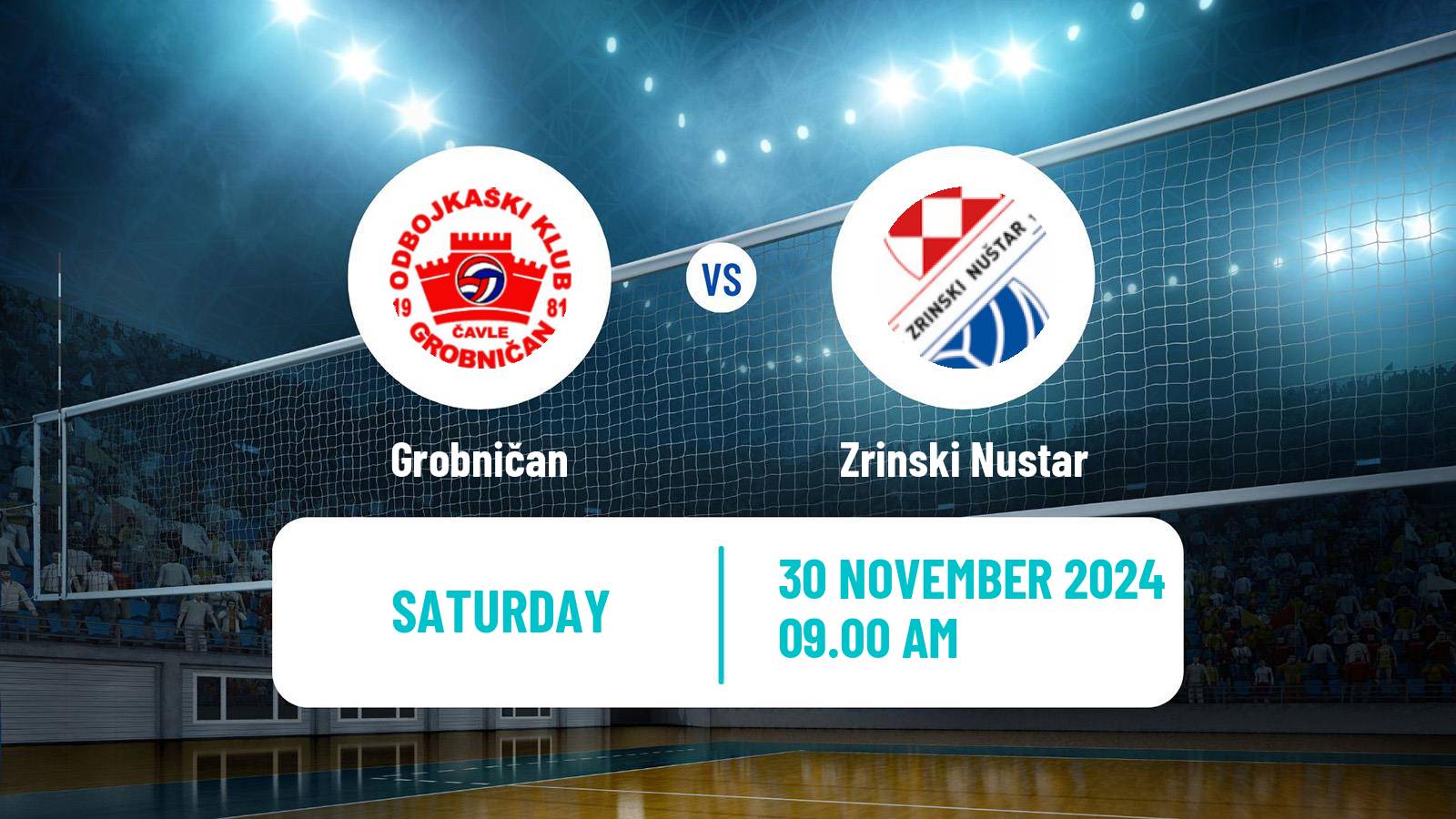 Volleyball Croatian Prva Liga Volleyball Grobničan - Zrinski Nustar