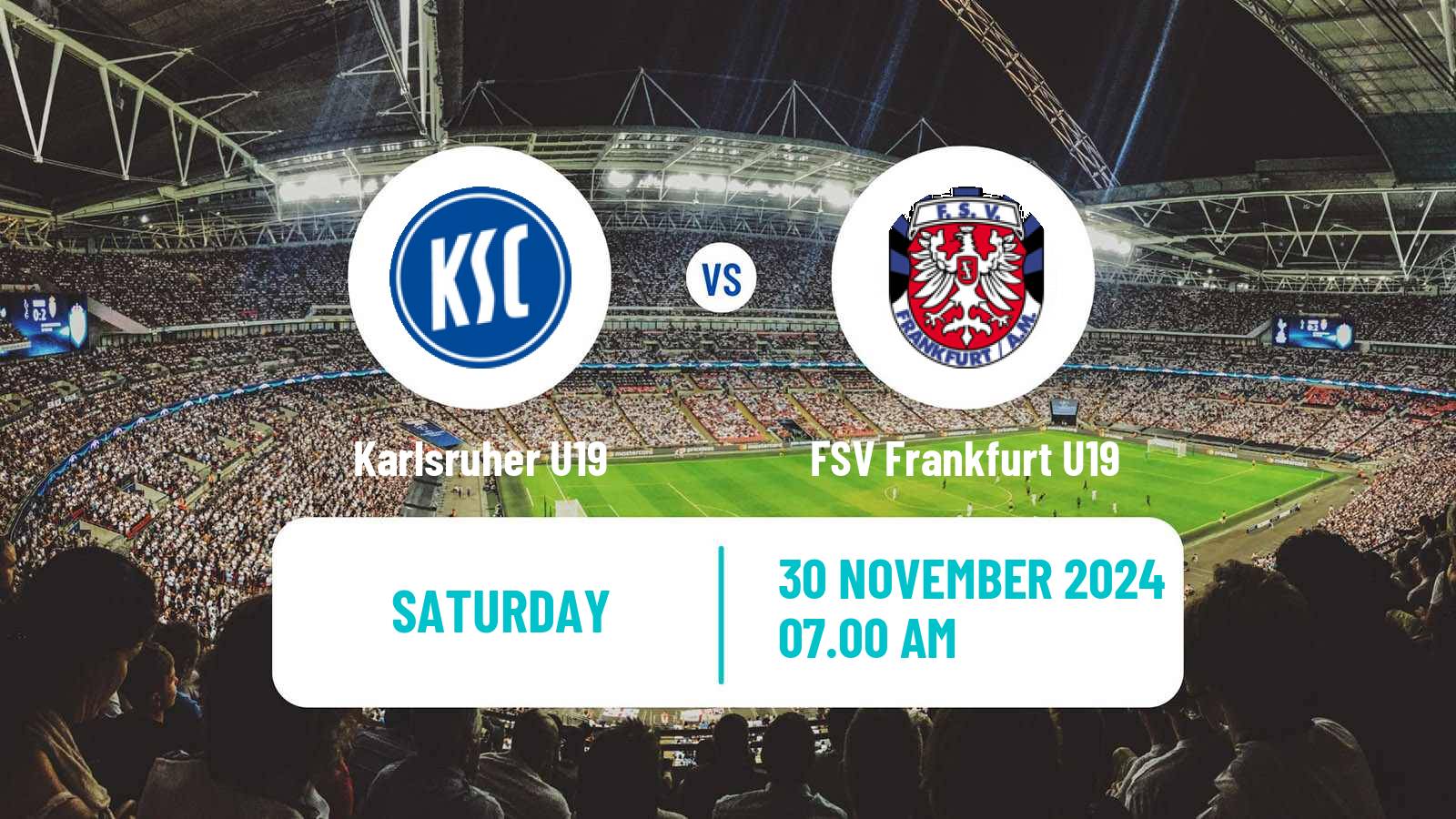 Soccer German DFB Youth League Karlsruher U19 - FSV Frankfurt U19