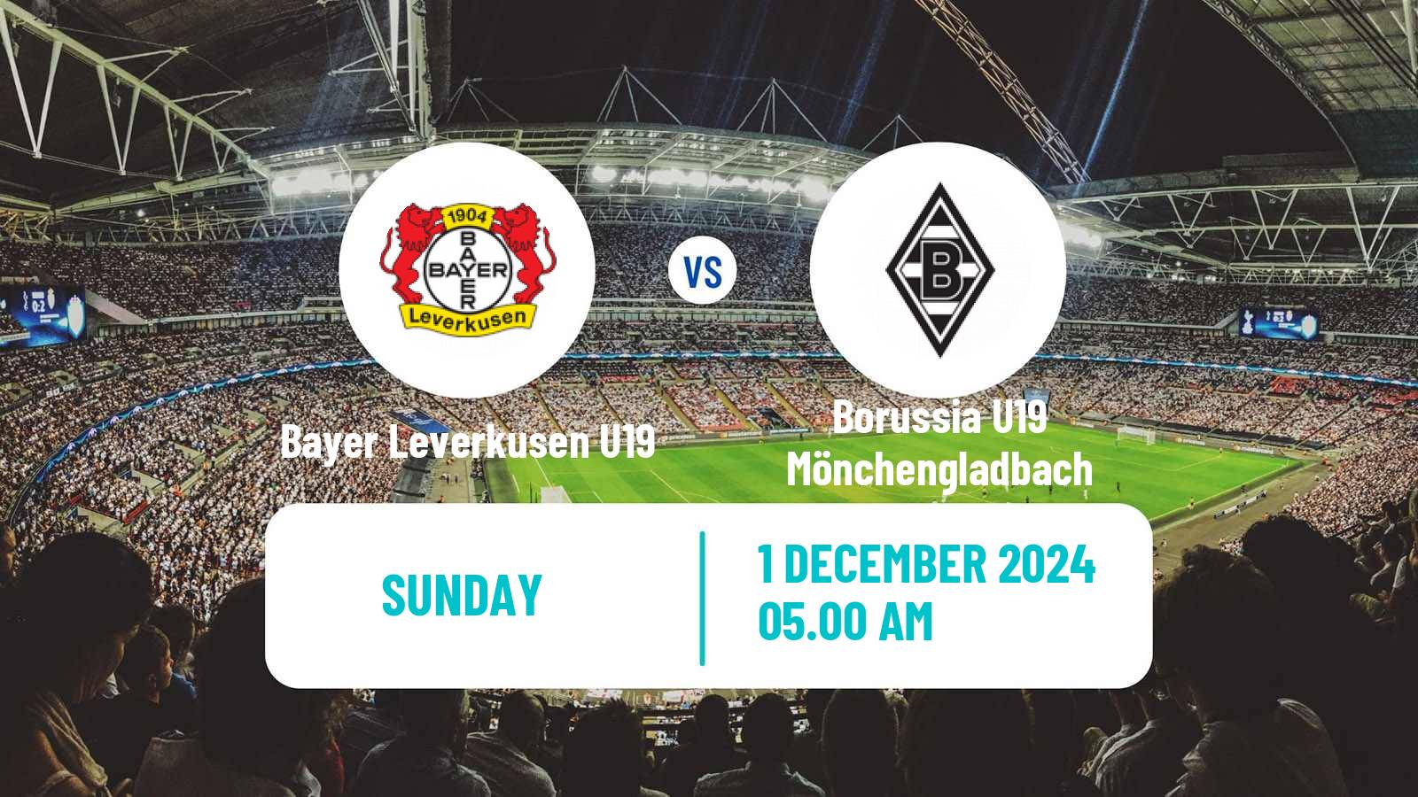 Soccer German DFB Youth League Bayer Leverkusen U19 - Borussia U19 Mönchengladbach