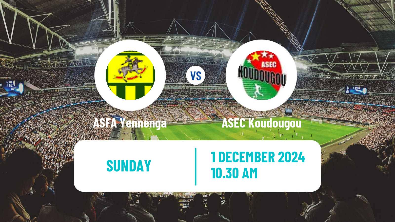 Soccer Burkina Faso Premier League ASFA Yennenga - ASEC Koudougou