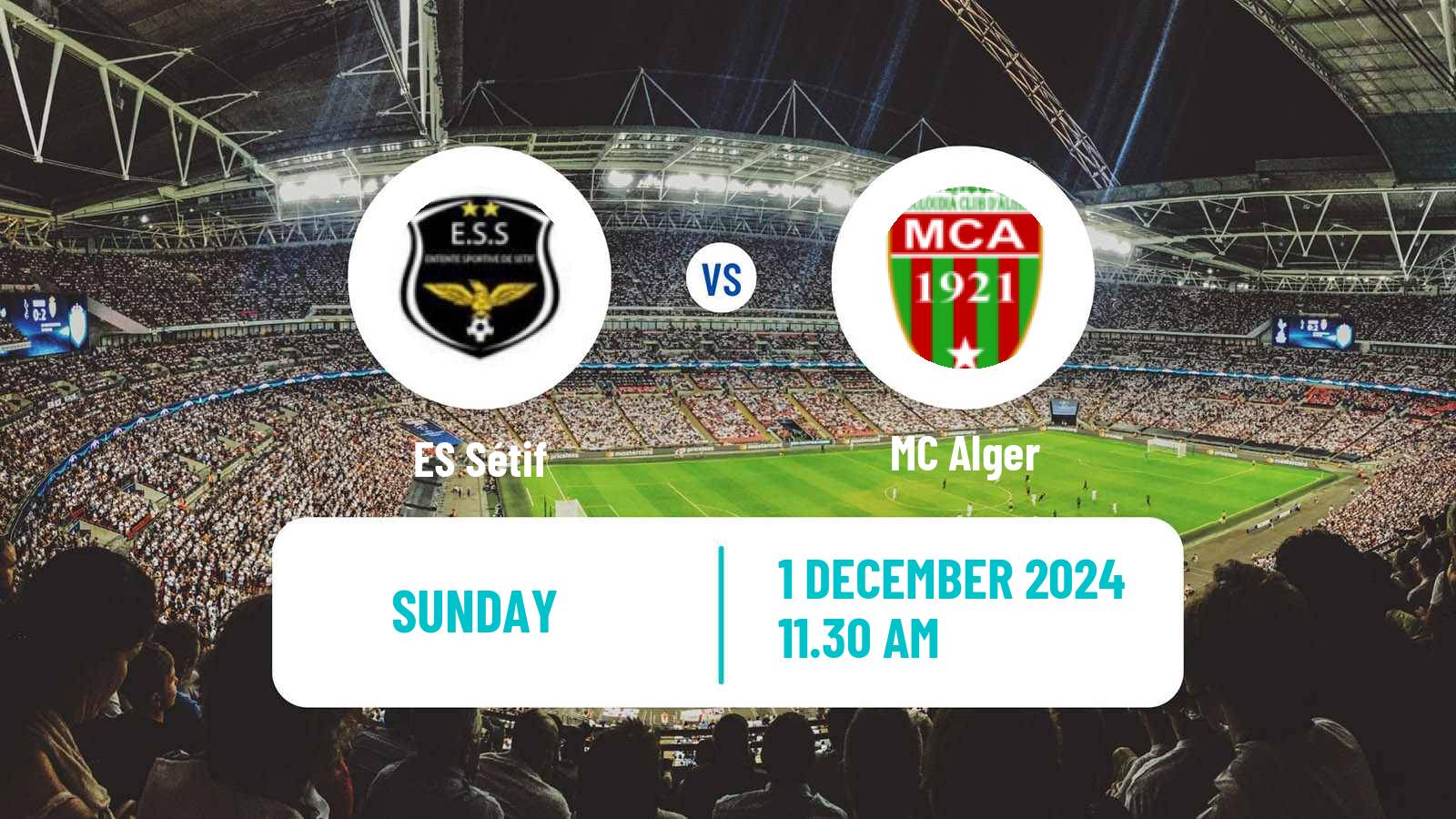 Soccer Algerian Ligue 1 ES Sétif - MC Alger